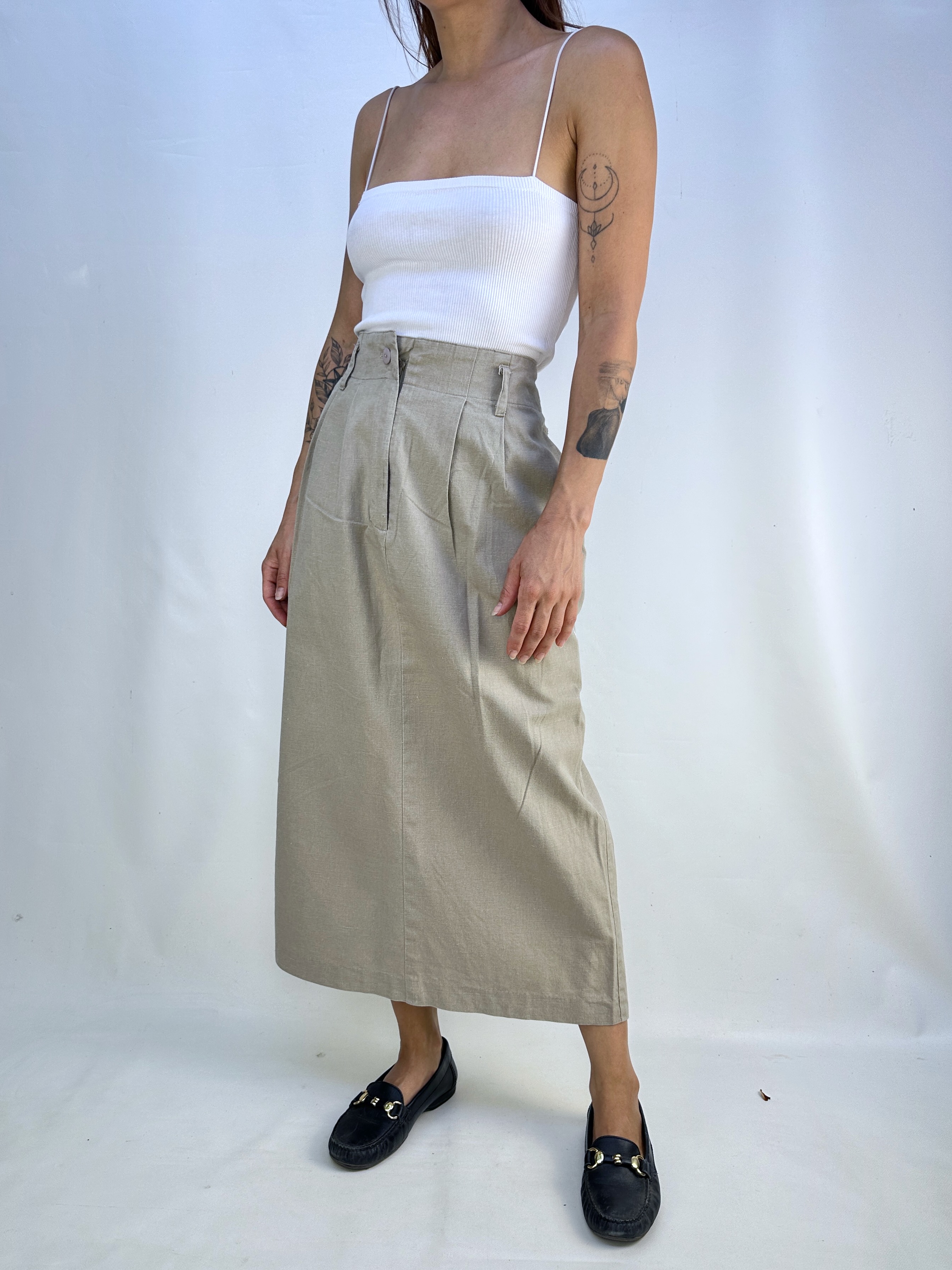 FALDA VINTAGE CLÁSICA I ALGODÓN-RAMIO I S-M 4