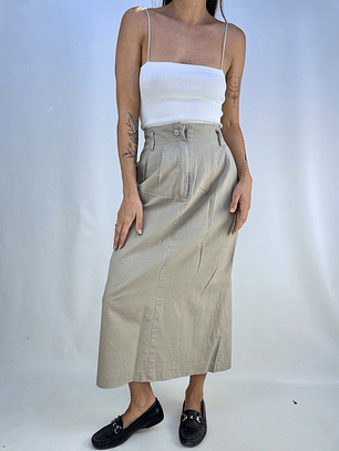FALDA VINTAGE CLÁSICA I ALGODÓN-RAMIO I S-M