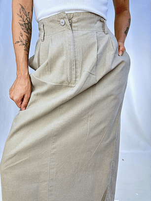 FALDA VINTAGE CLÁSICA I ALGODÓN-RAMIO I S-M