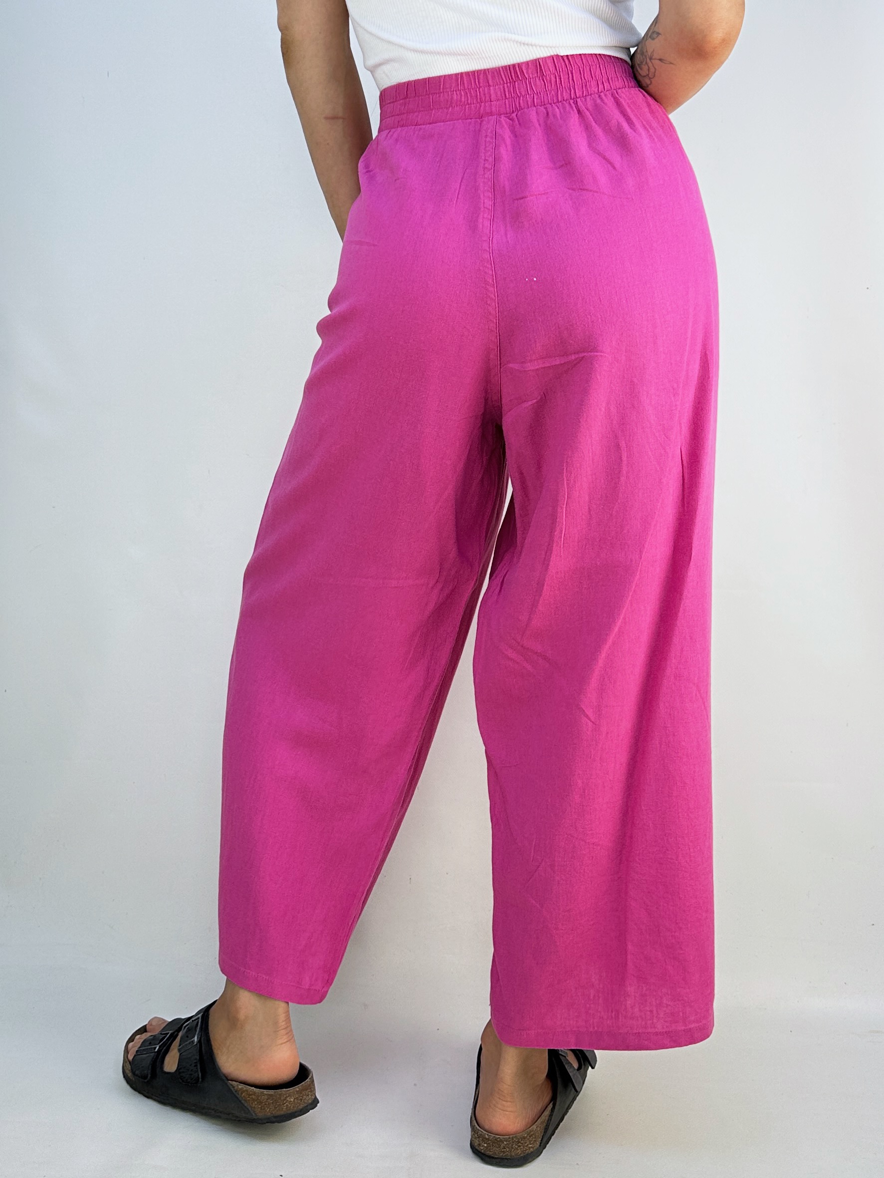 PANTALÓN LINO BLEND FUCSIA I M-L 4