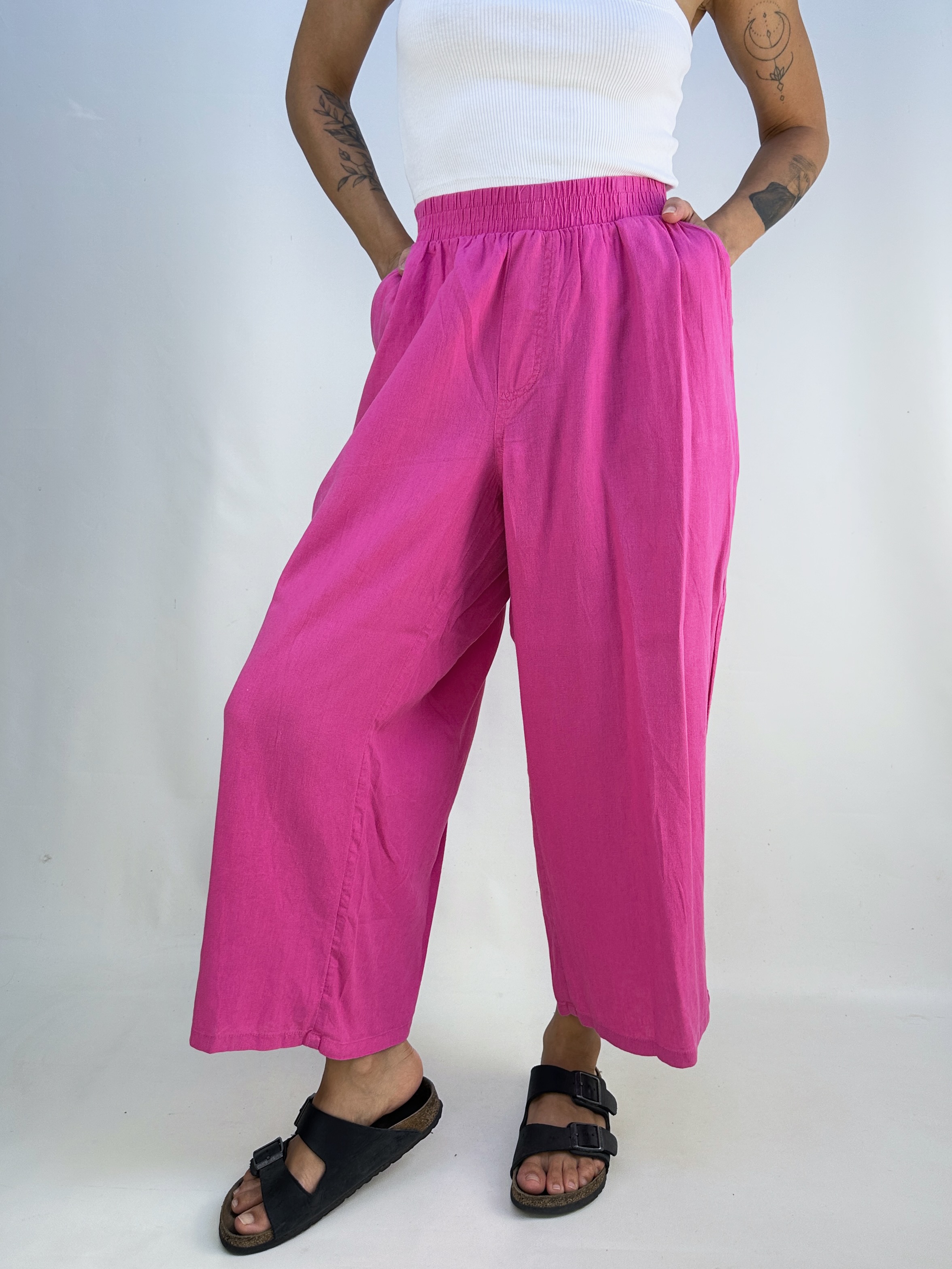 PANTALÓN LINO BLEND FUCSIA I M-L 1