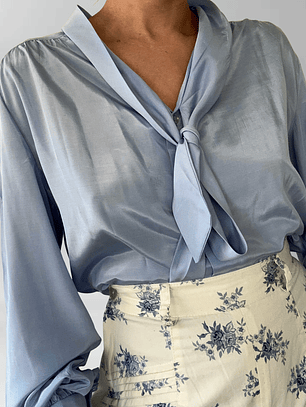 BLUSA VINTAGE CELESTE I L-XL