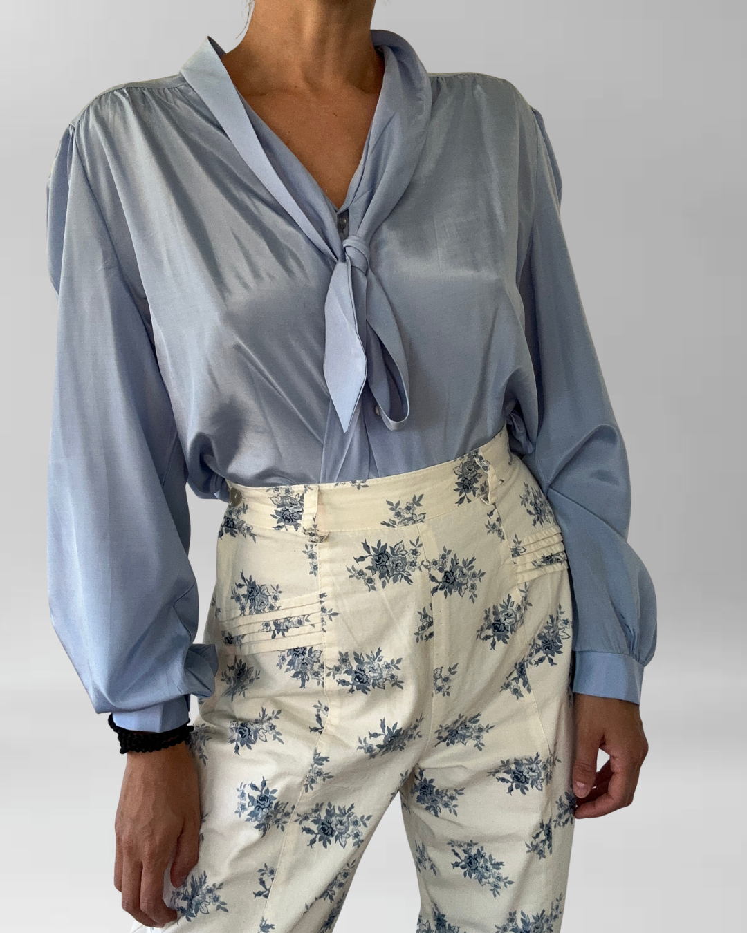 BLUSA VINTAGE CELESTE I L-XL 1