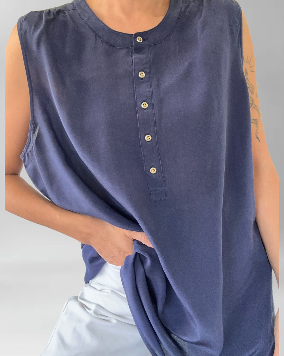 POLERA SEDA BANANA REPUBLIC I XL 5