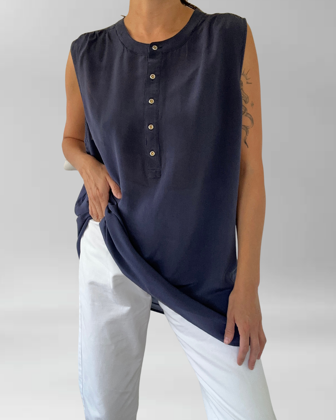 POLERA SEDA BANANA REPUBLIC I XL 2