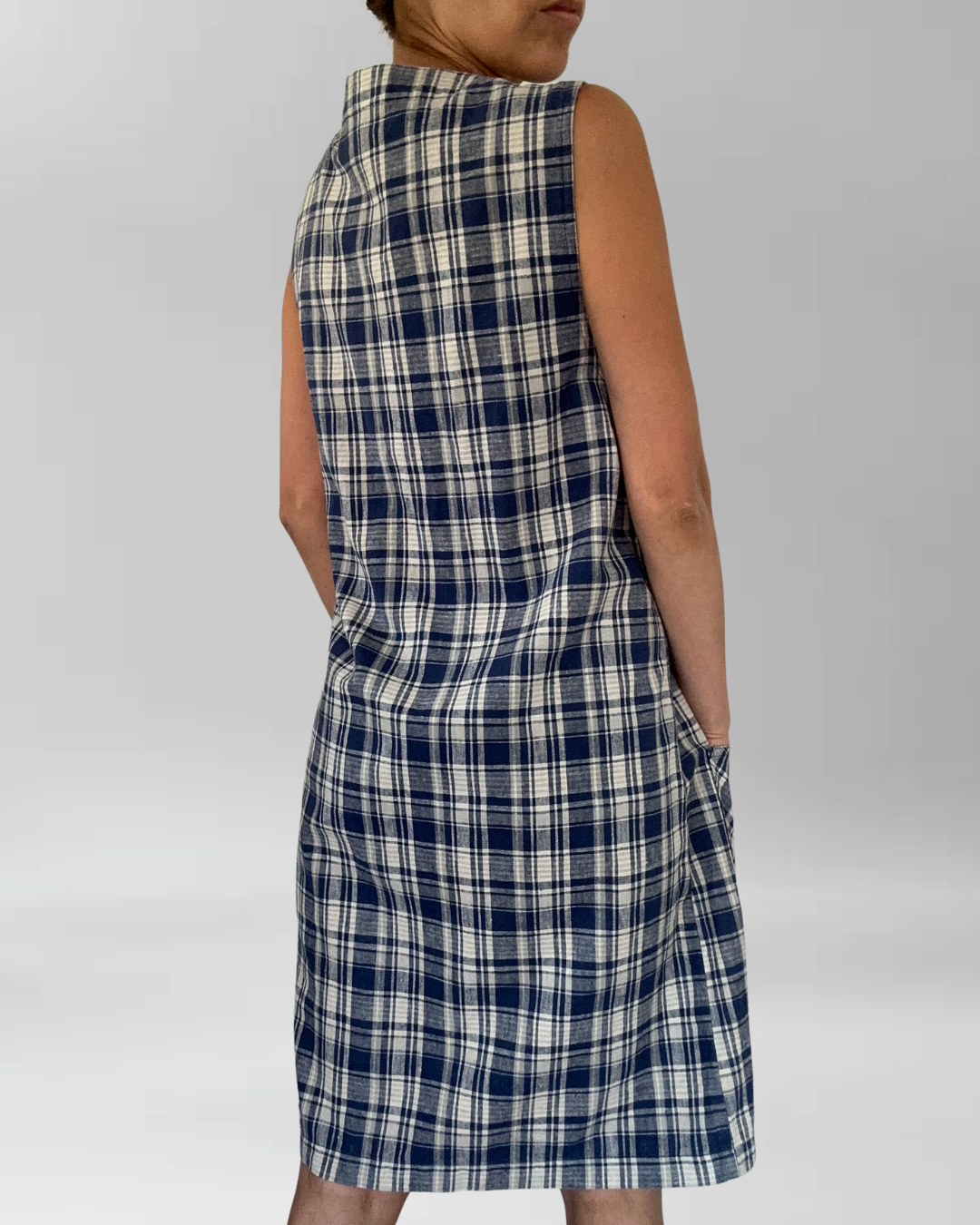 VESTIDO VINTAGE I LINO-ALGODÓN I L-XL 3