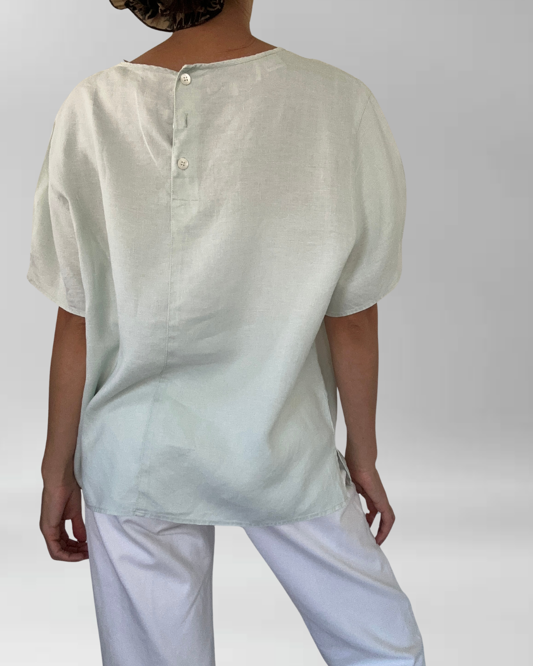 POLERA VERDE AGUA I LINO I L-XL  4