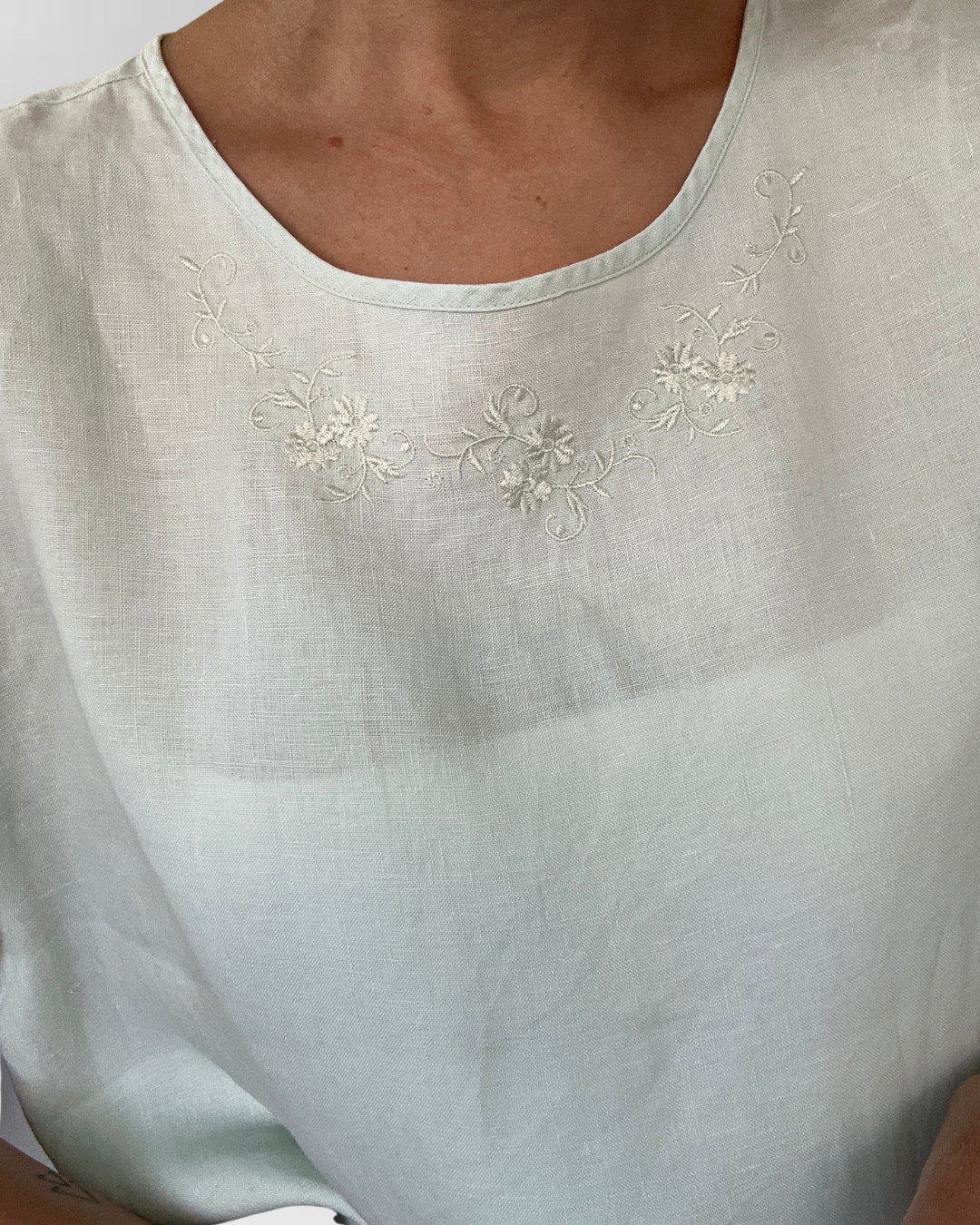 POLERA VERDE AGUA I LINO I L-XL  3