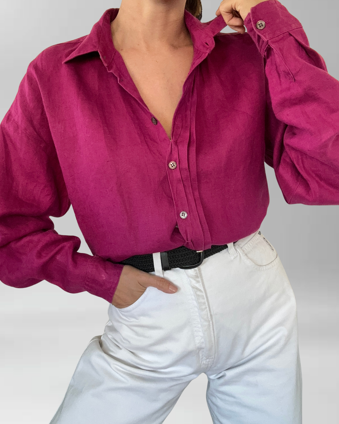 CAMISA LINO CEREZA I M  1