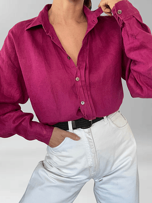 CAMISA LINO CEREZA I M 