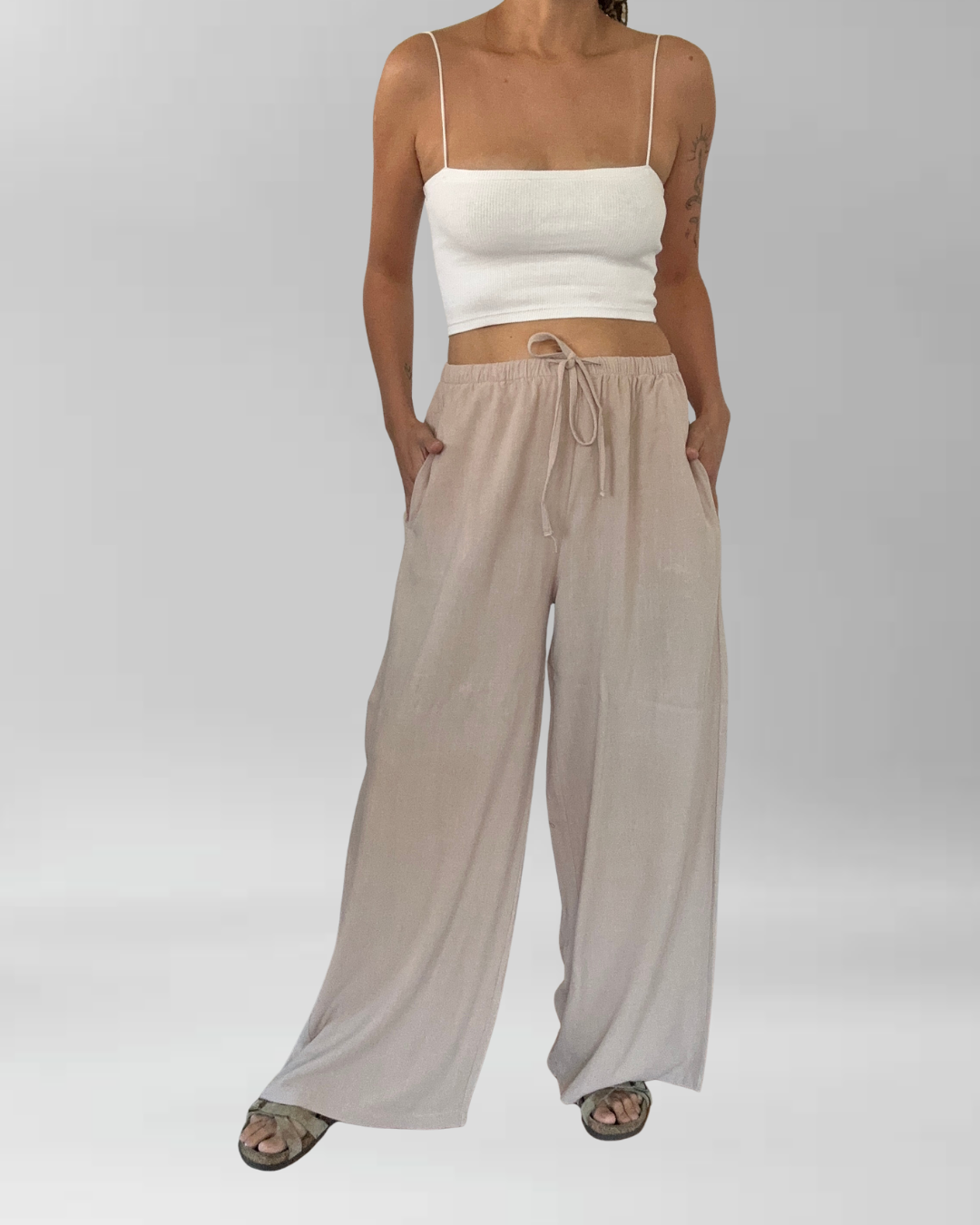 PANTALÓN CAQUI I ALGODÓN-LINO I M-L 1