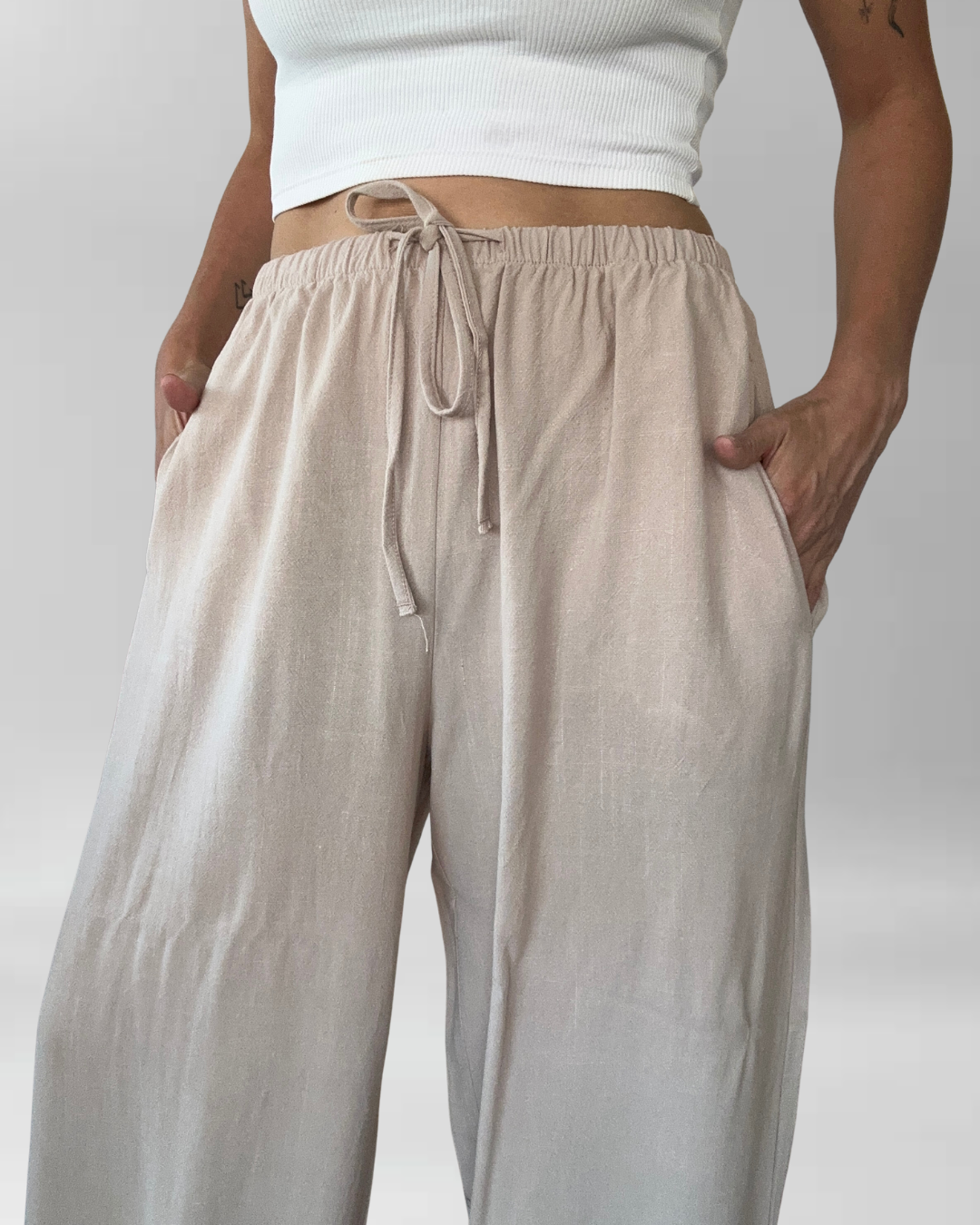 PANTALÓN CAQUI I ALGODÓN-LINO I M-L 4