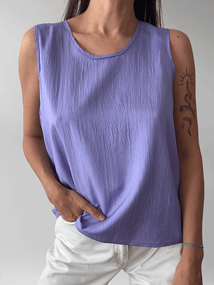 POLERA VINTAGE LILA I M-L