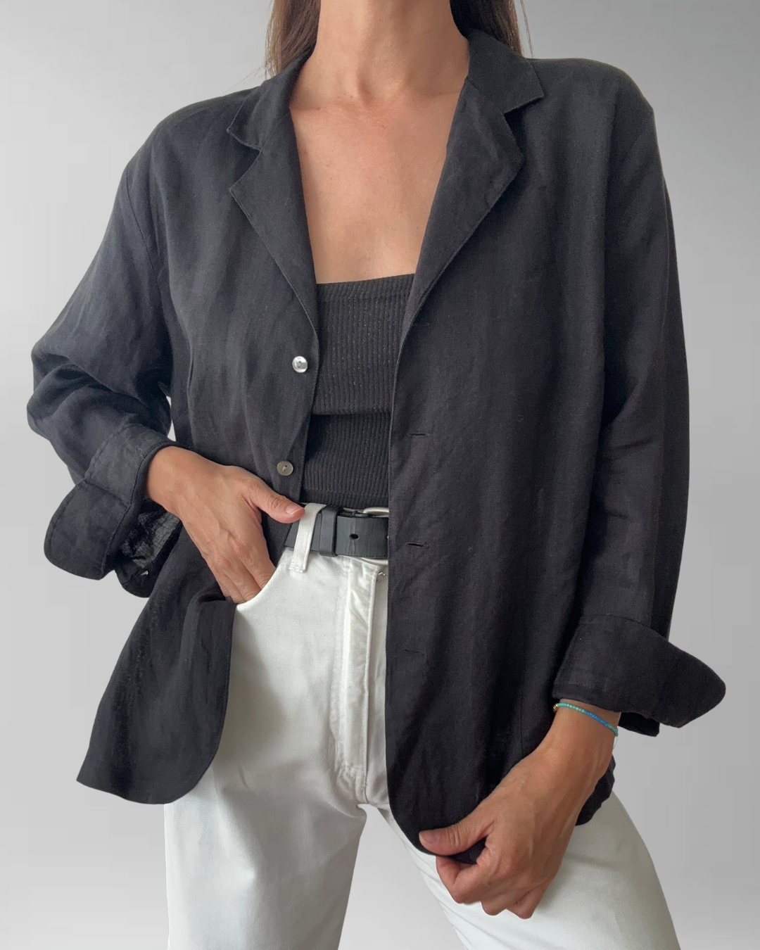 BLUSA LINO TALBOTS I XL 3