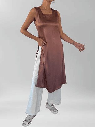 POLERA LARGA SATIN | XS-S