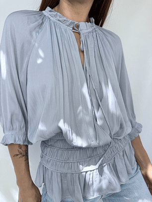 POLERA ENVOLVENTE GRIS PLATA I M