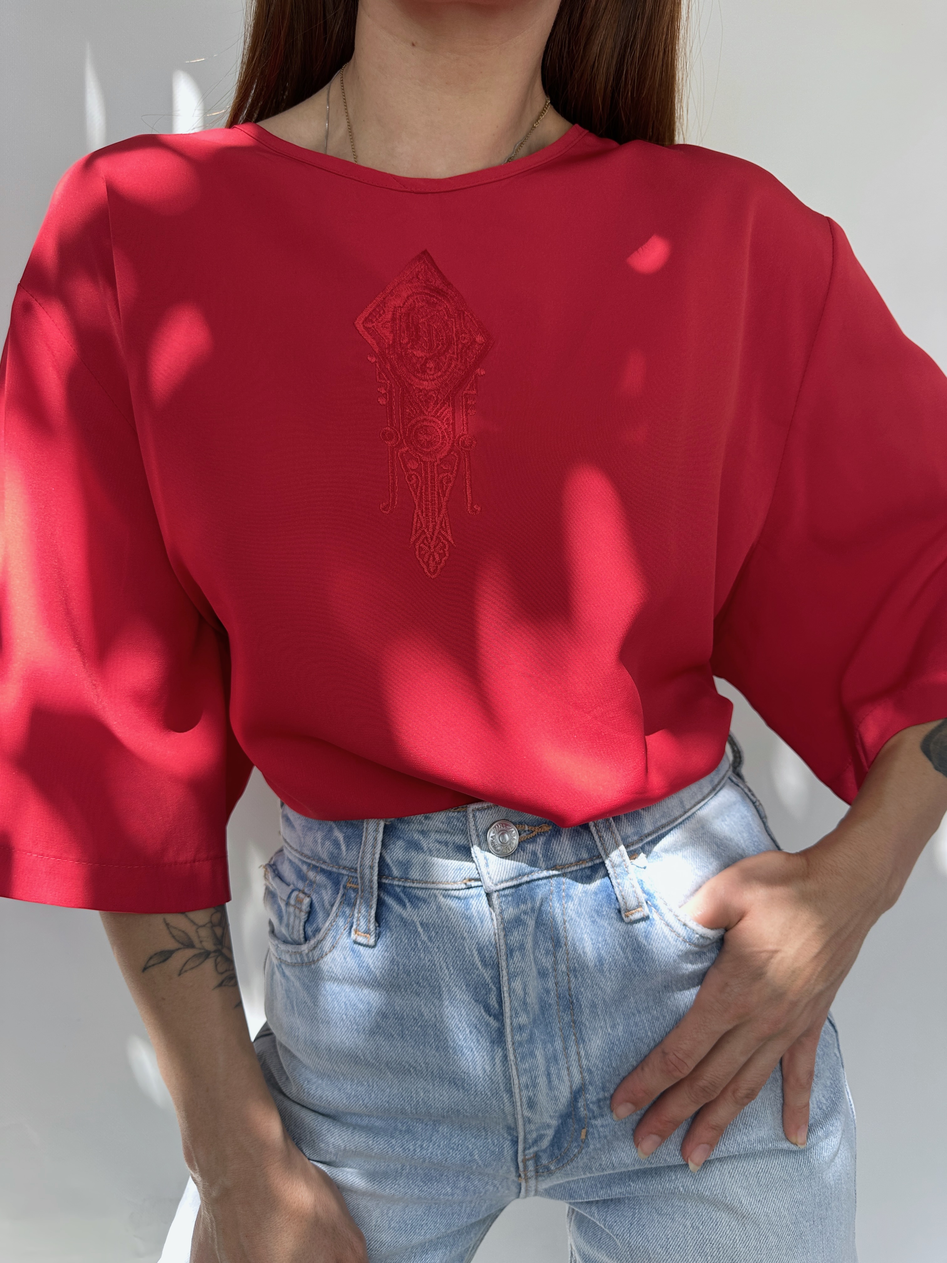 POLERA VINTAGE BORDADO I XL-3XL 2