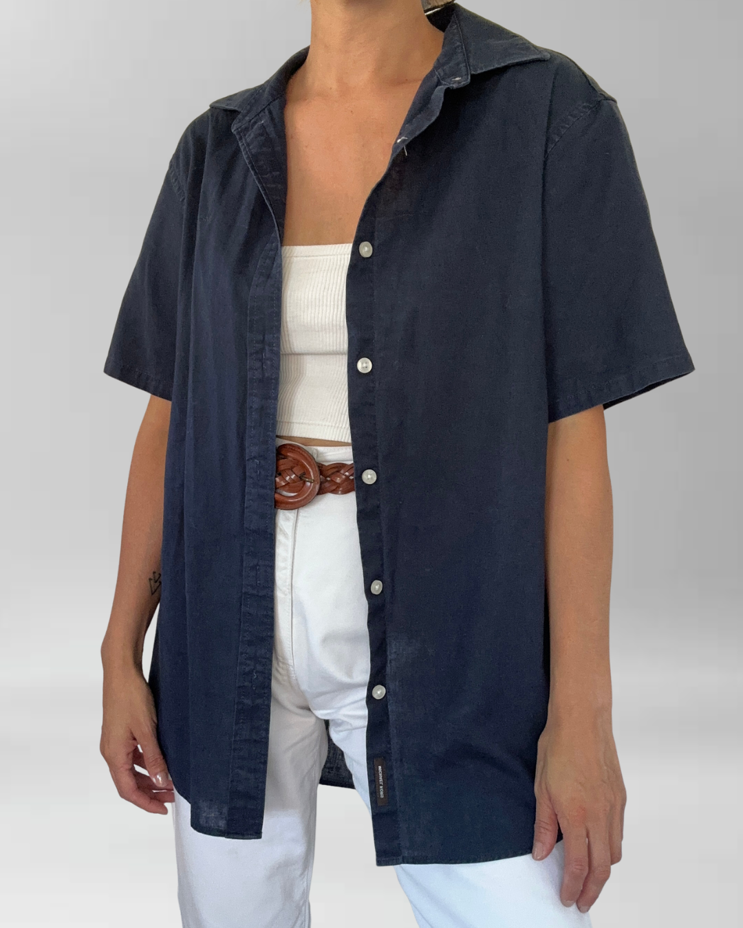 CAMISA MICHAEL KORS UNISEX I LINO-ALGODÓN I M-L 4