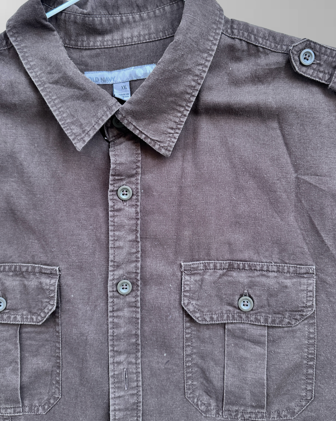 CAMISA OLD NAVY I LINO-ALGODÓN I 2XL 2