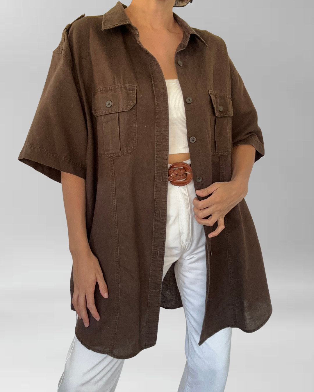 CAMISA OLD NAVY I LINO-ALGODÓN I 2XL 3