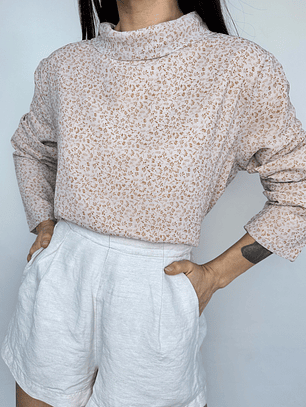 POLERA MANGA LARGA FLORCITAS | L