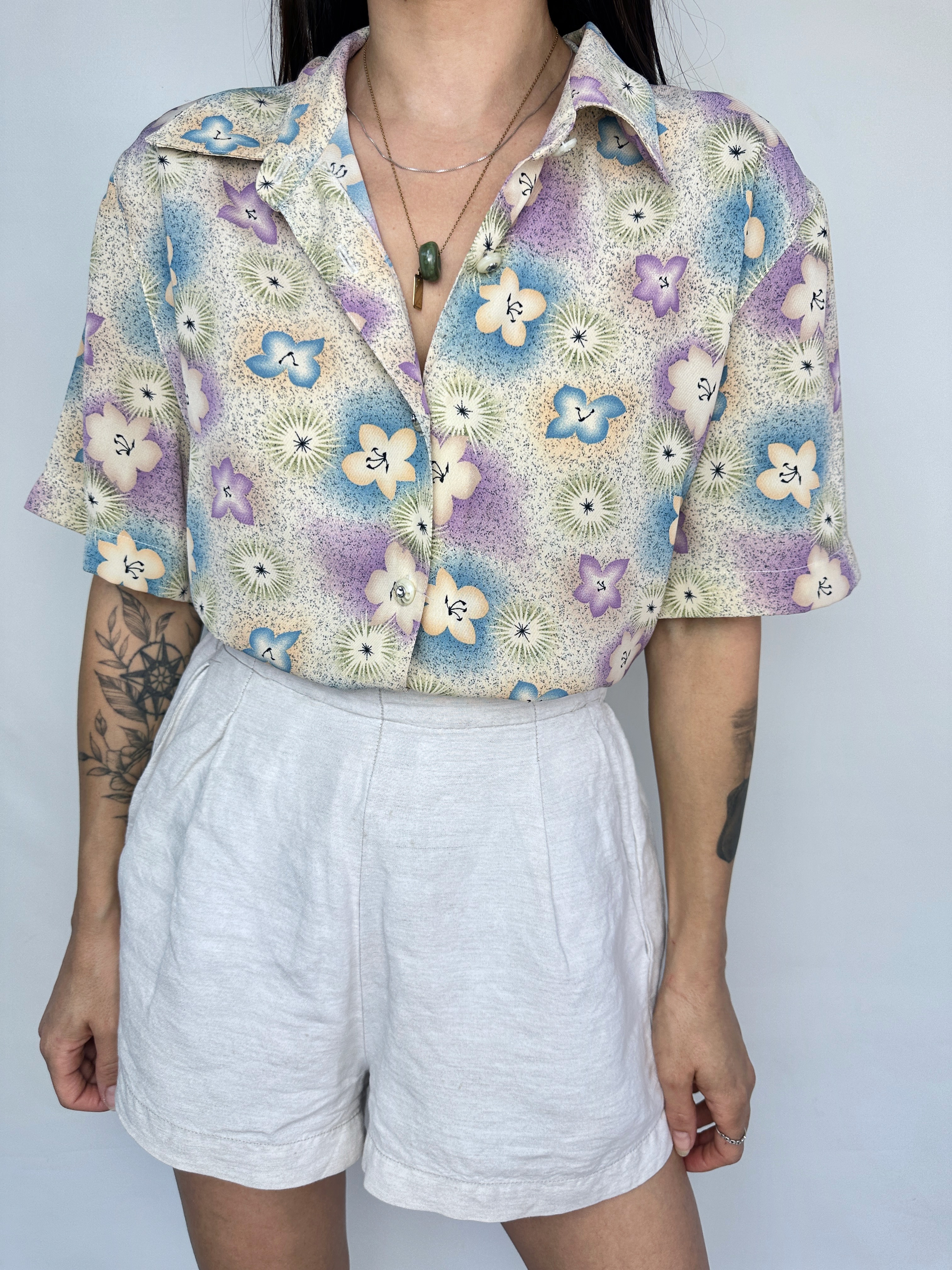 BLUSA VINTAGE FLORES | XL 1