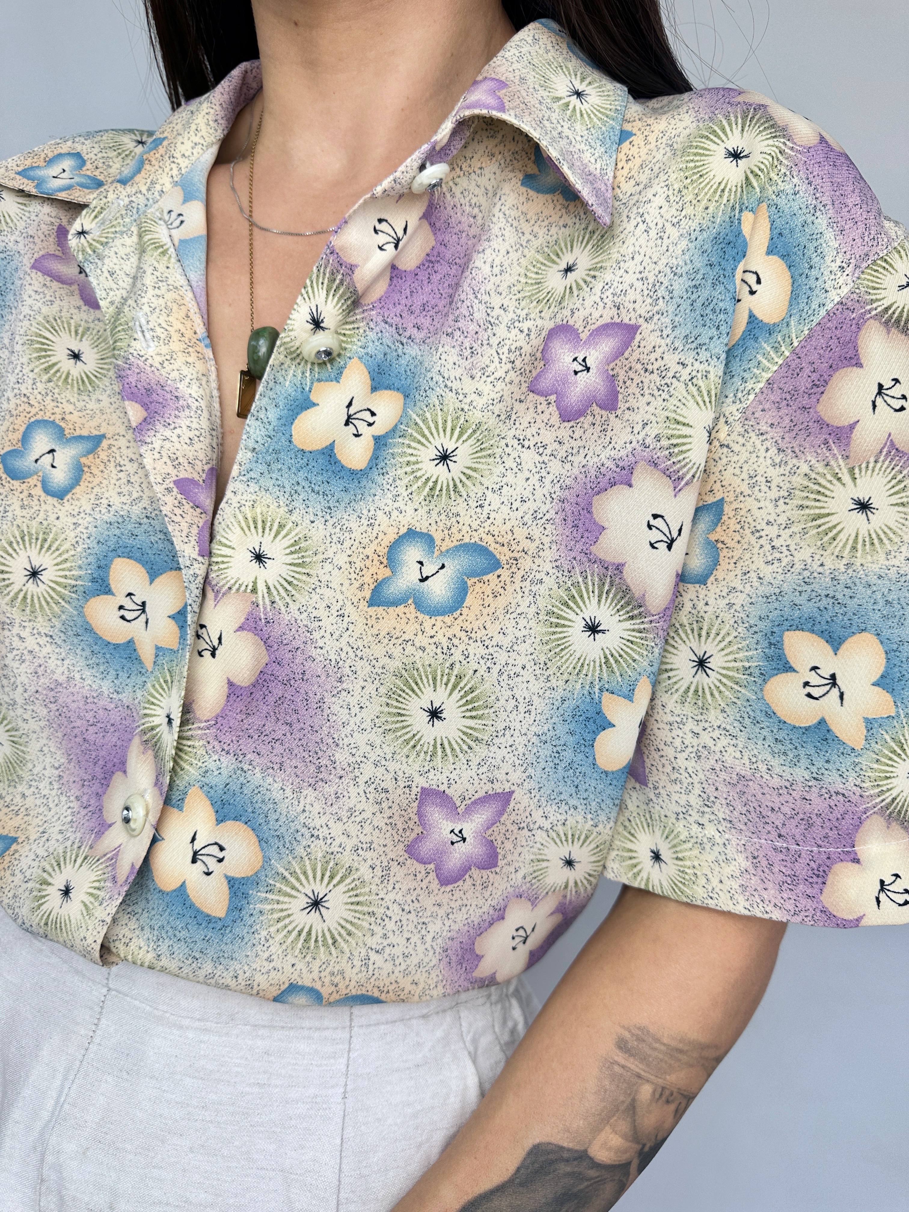 BLUSA VINTAGE FLORES | XL 2