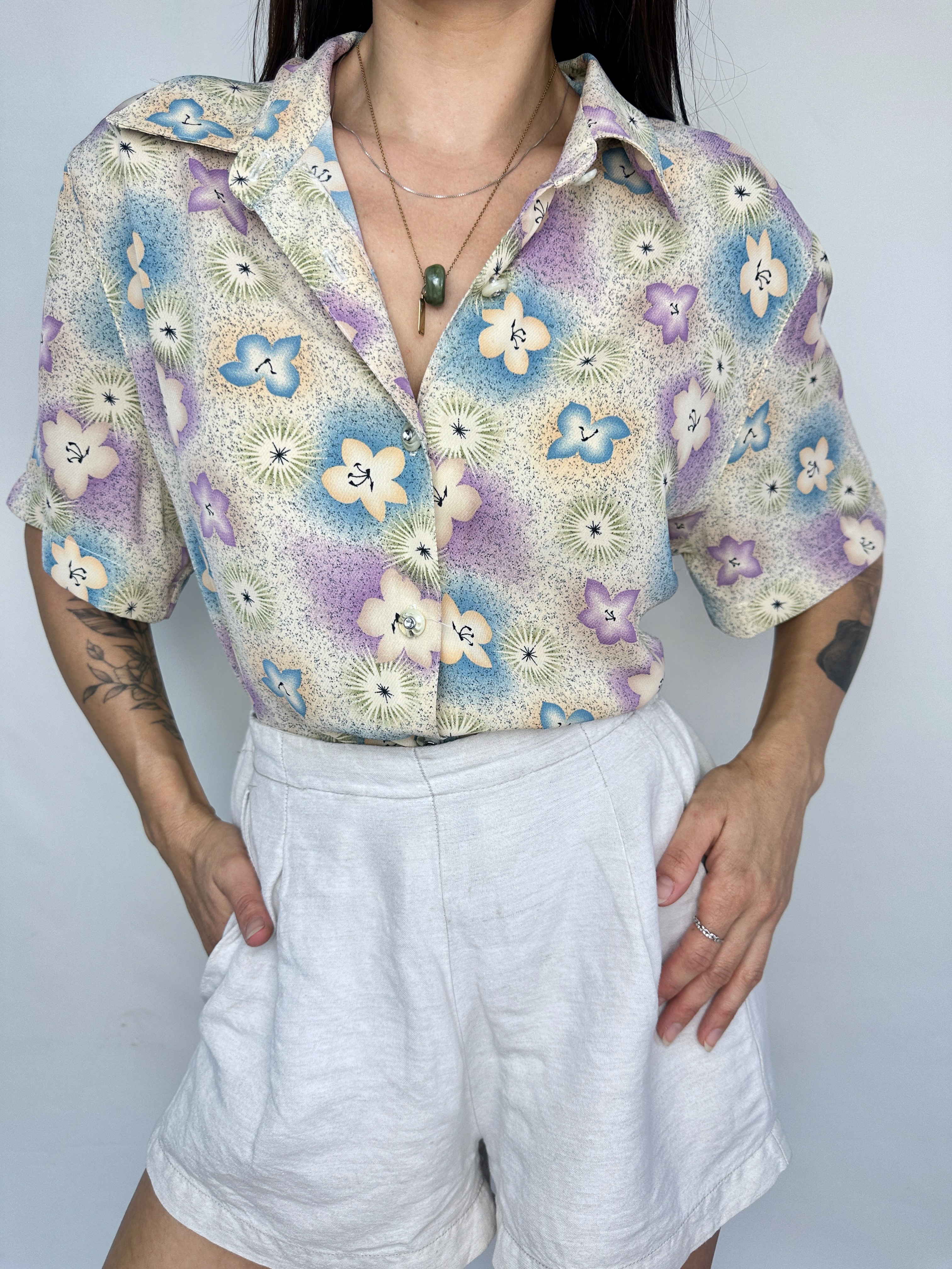 BLUSA VINTAGE FLORES | XL 3