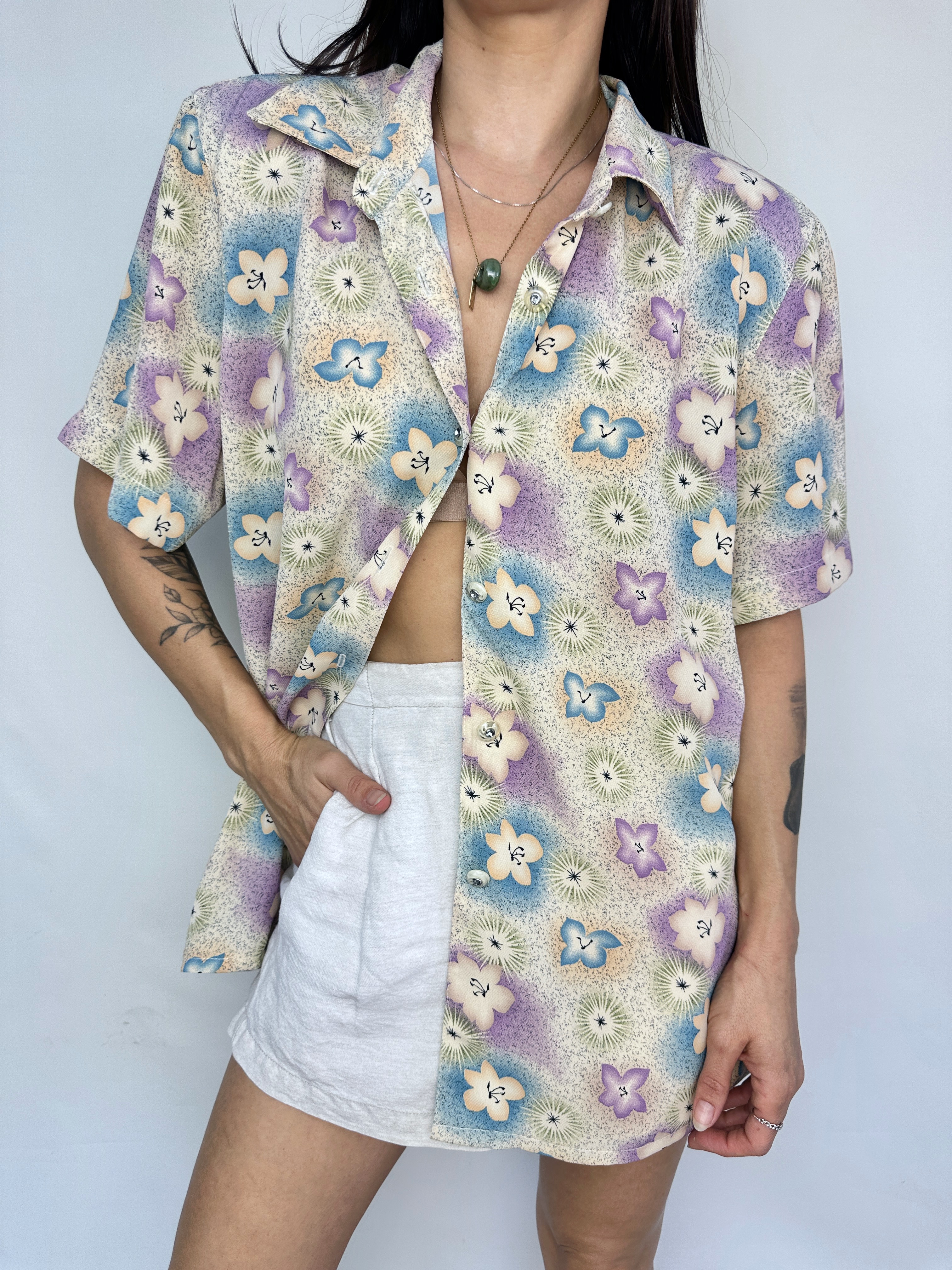 BLUSA VINTAGE FLORES | XL 4