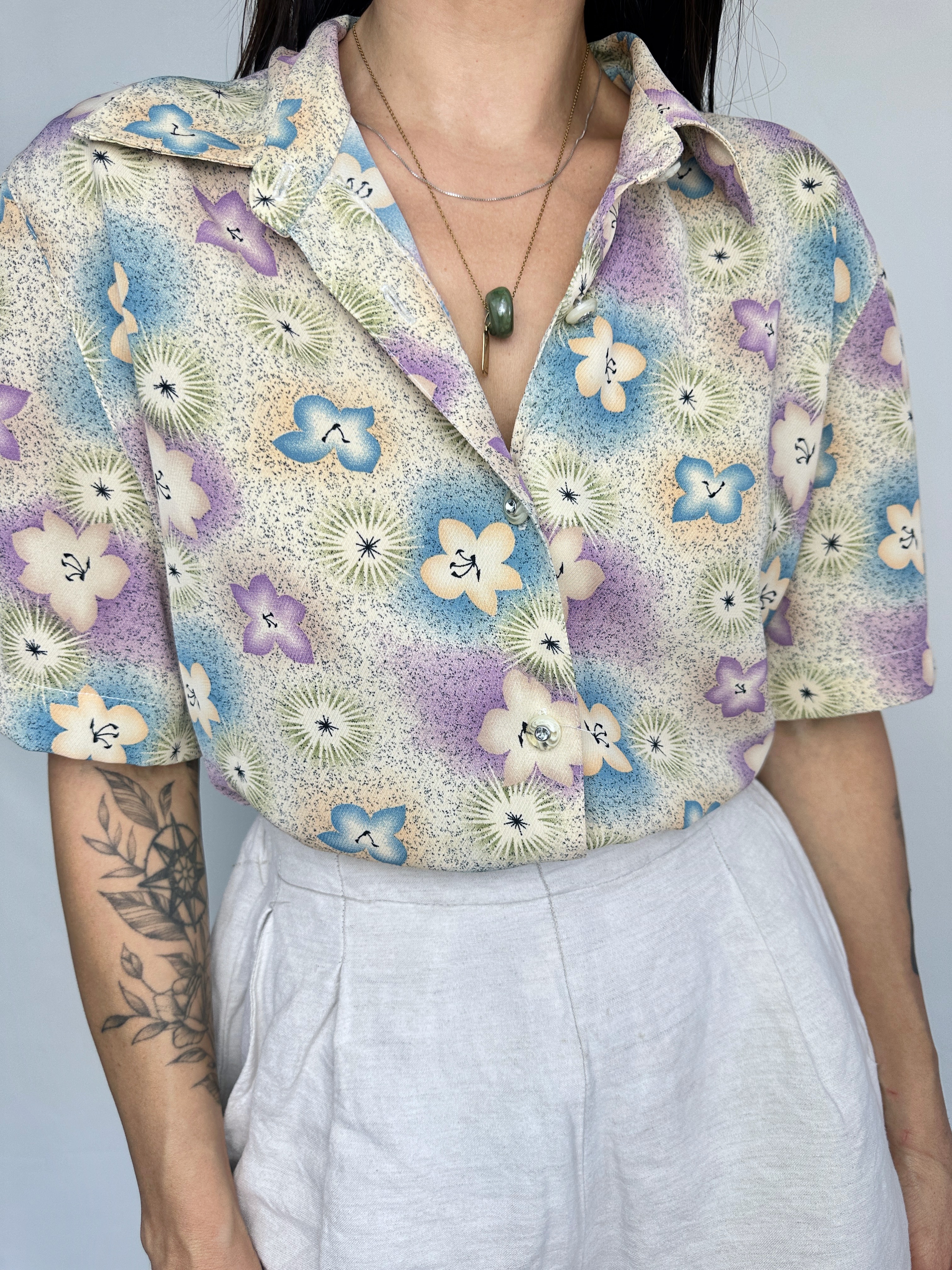 BLUSA VINTAGE FLORES | XL 5