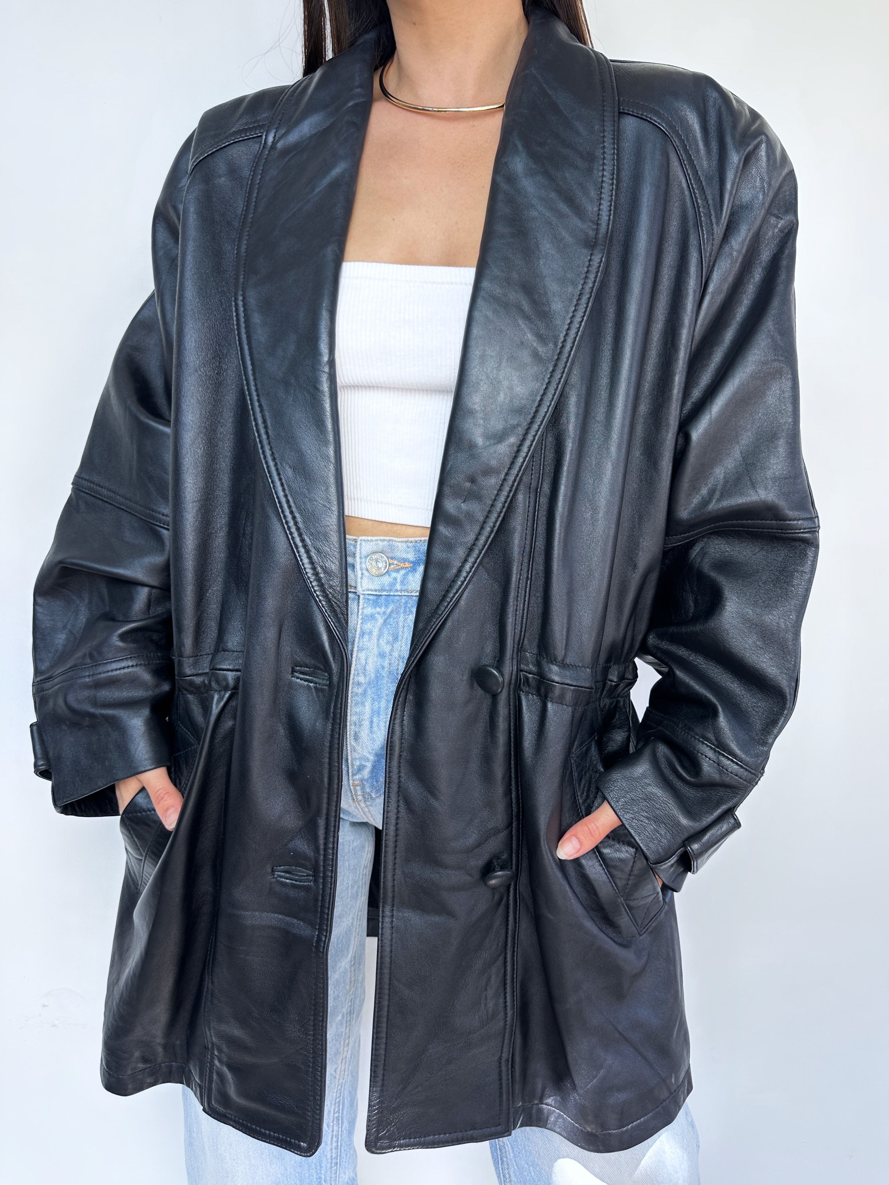 CHAQUETA CUERO VINTAGE I L-2XL  4