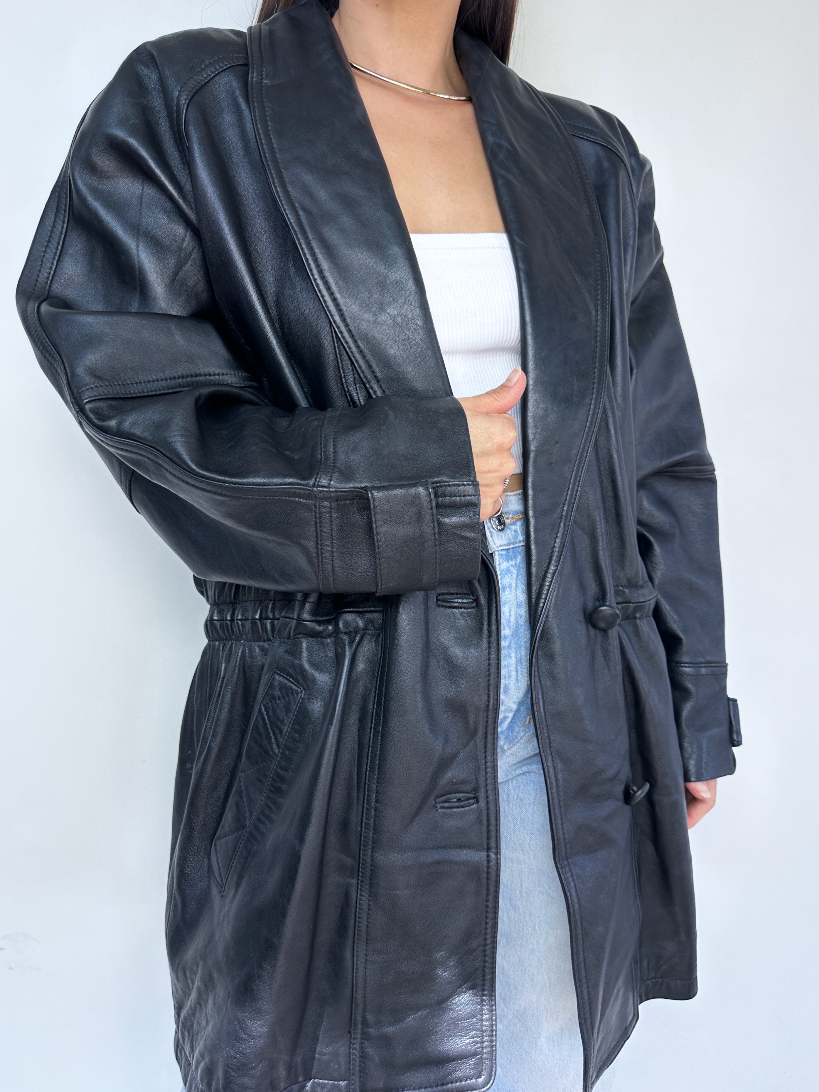 CHAQUETA CUERO VINTAGE I L-2XL  3