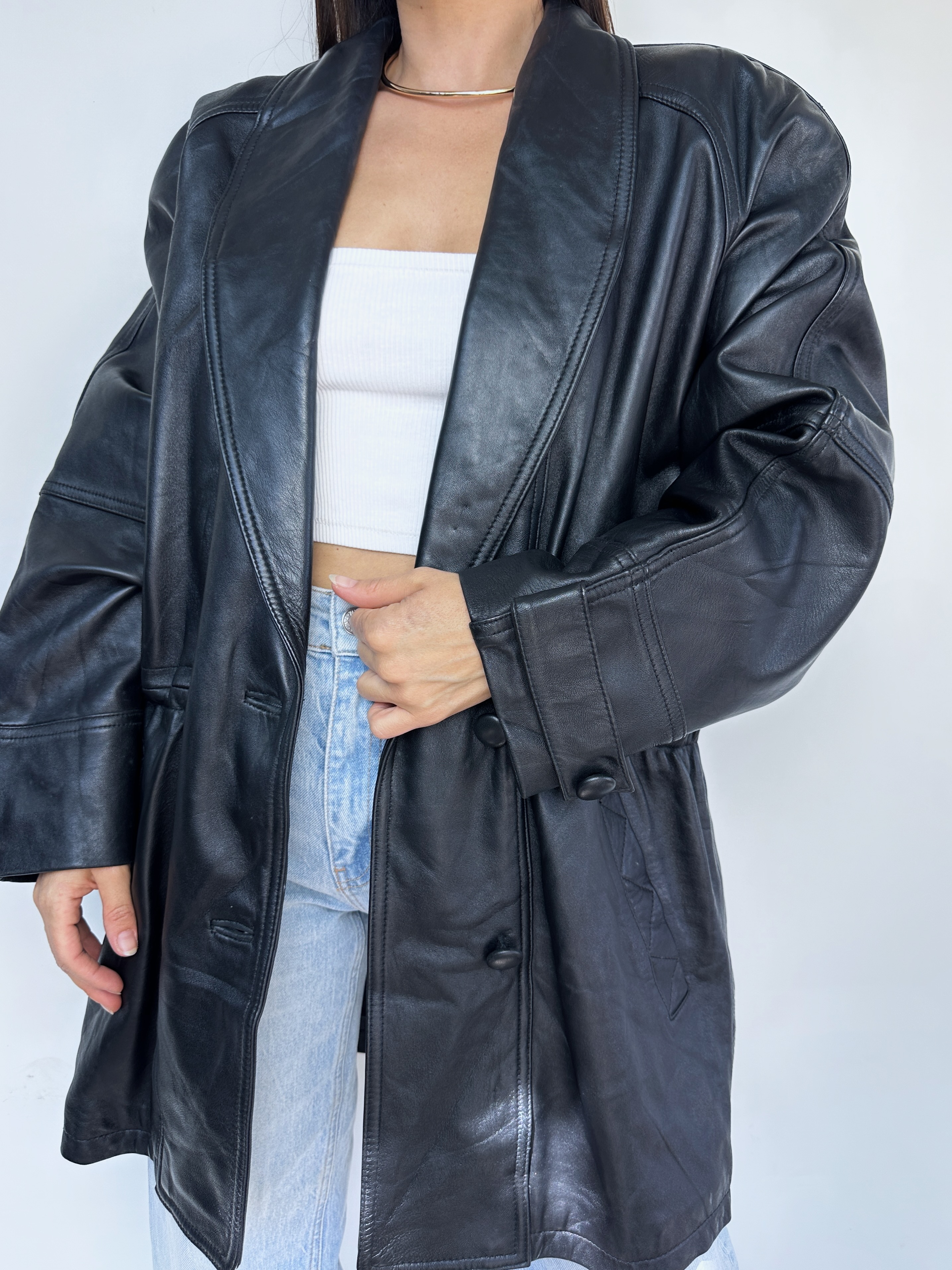 CHAQUETA CUERO VINTAGE I L-2XL  7