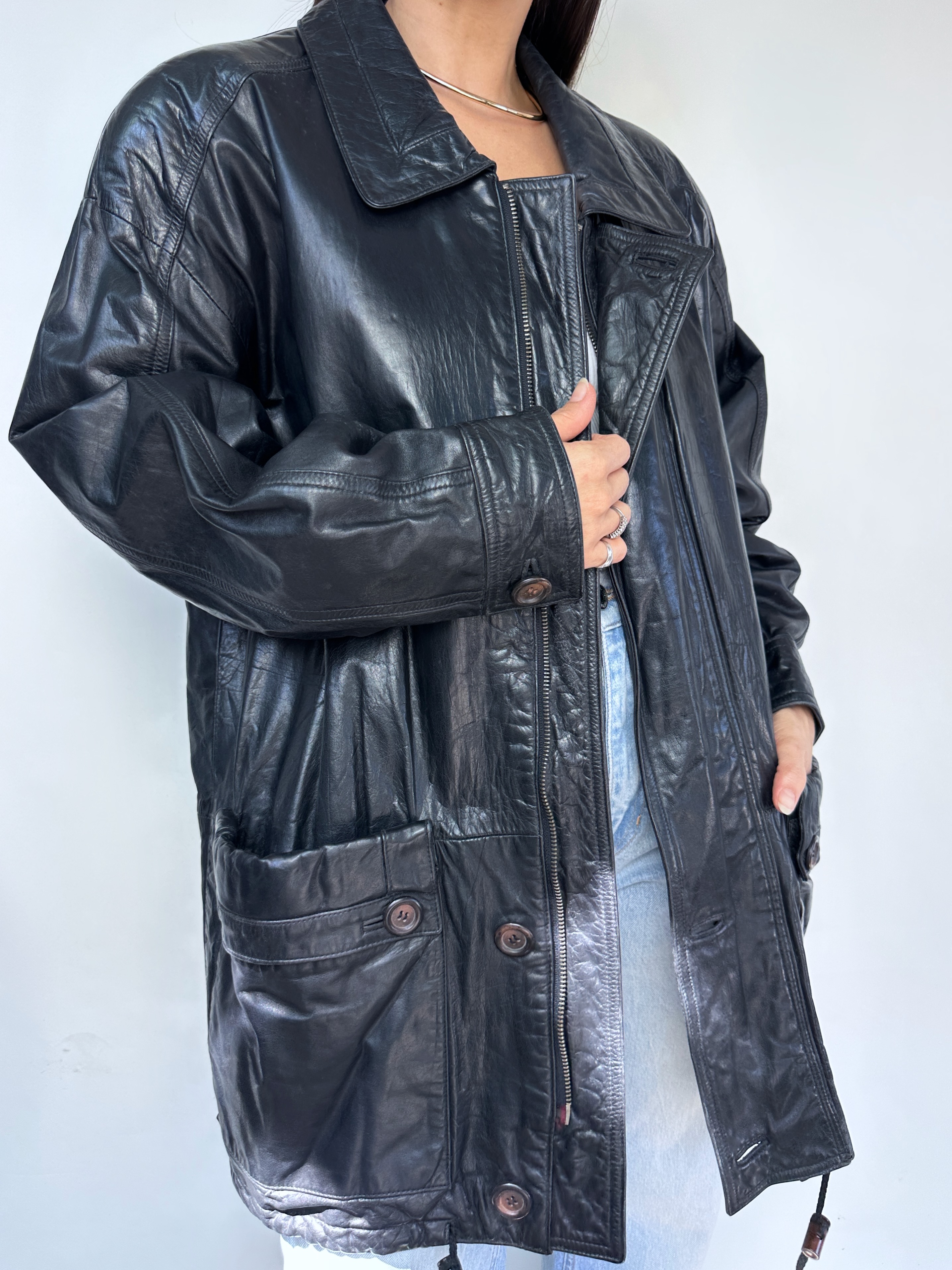 CHAQUETA CUERO VINTAGE I 2XL 1