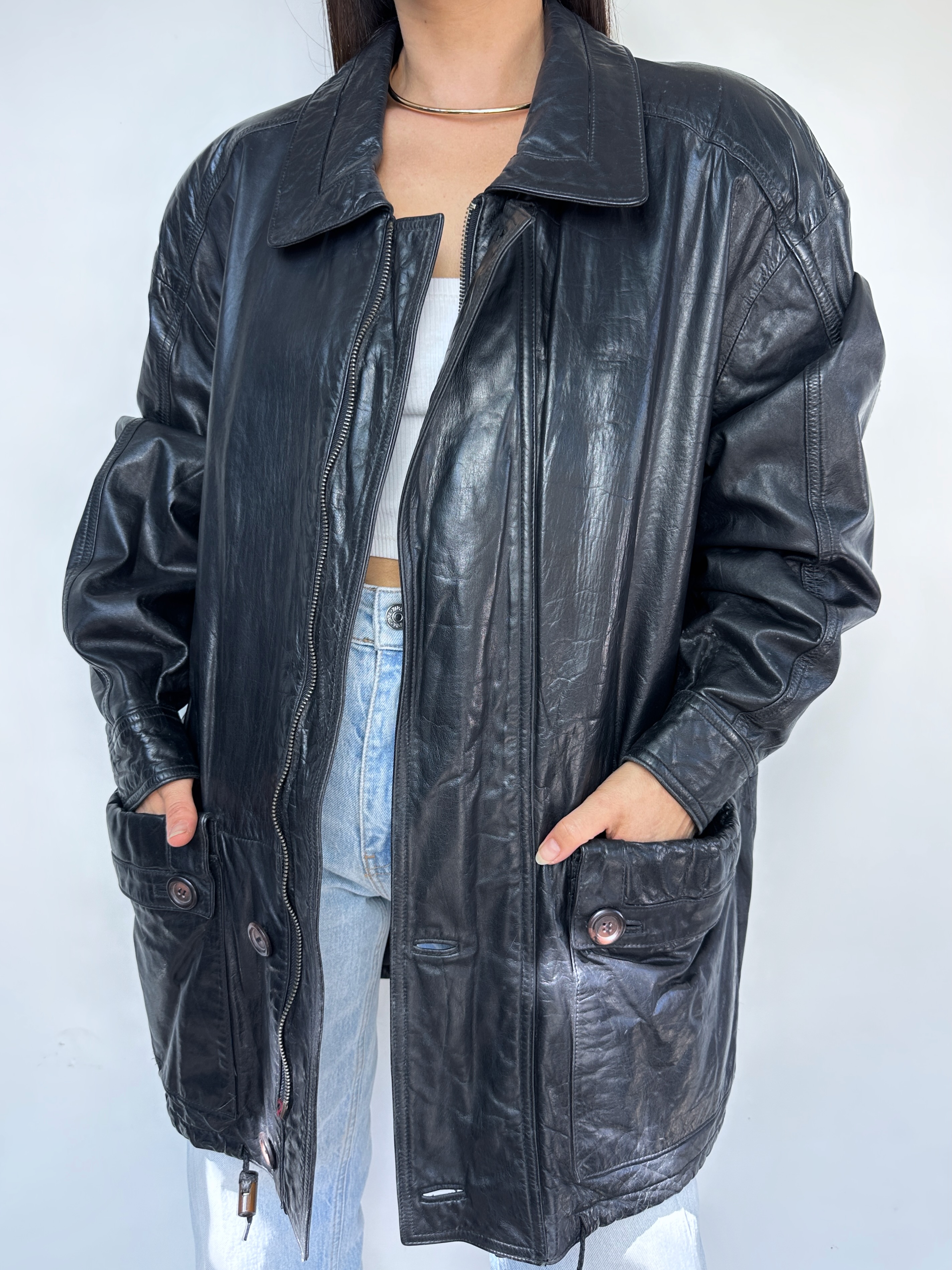 CHAQUETA CUERO VINTAGE I 2XL 4