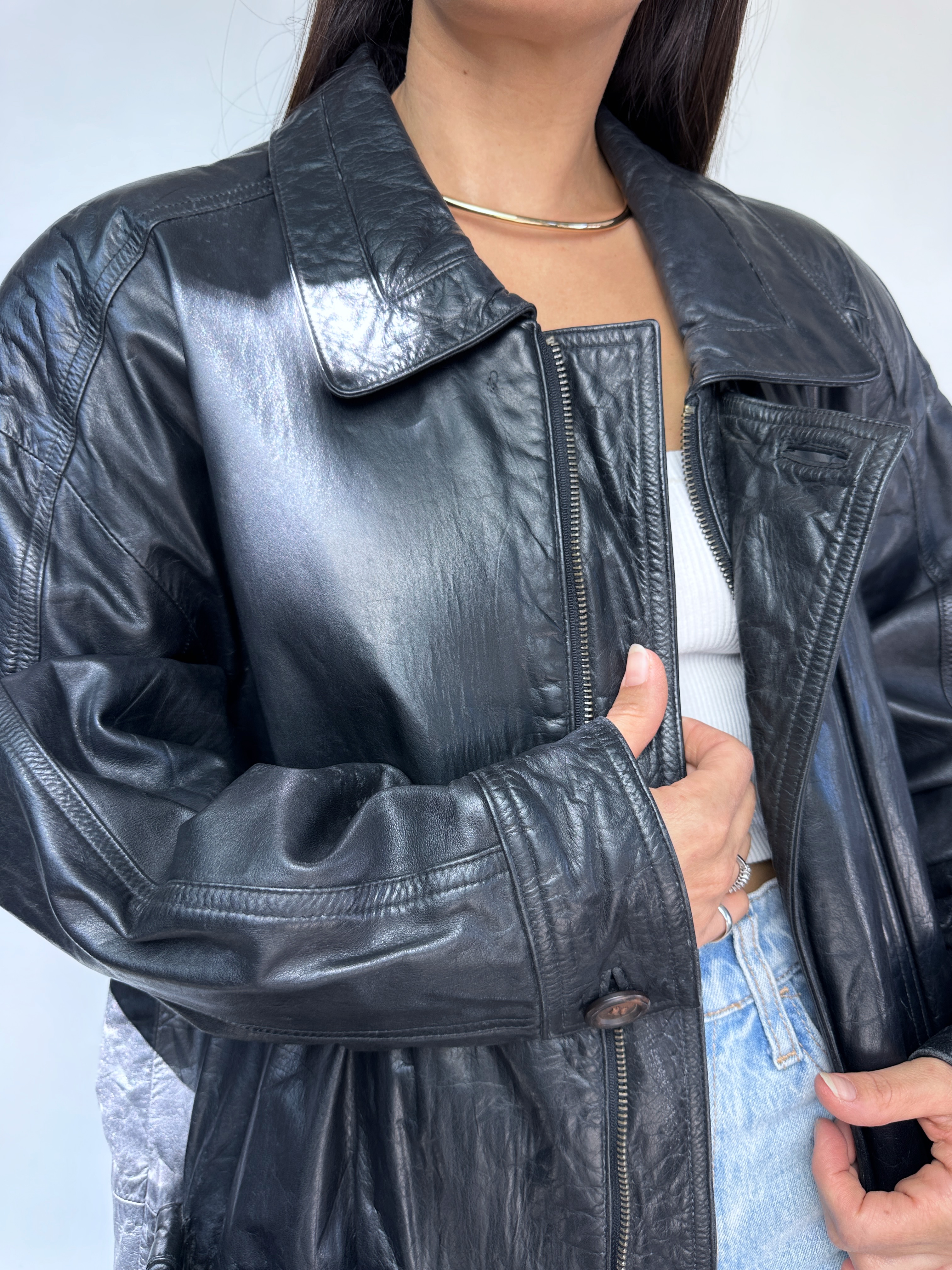 CHAQUETA CUERO VINTAGE I 2XL 8