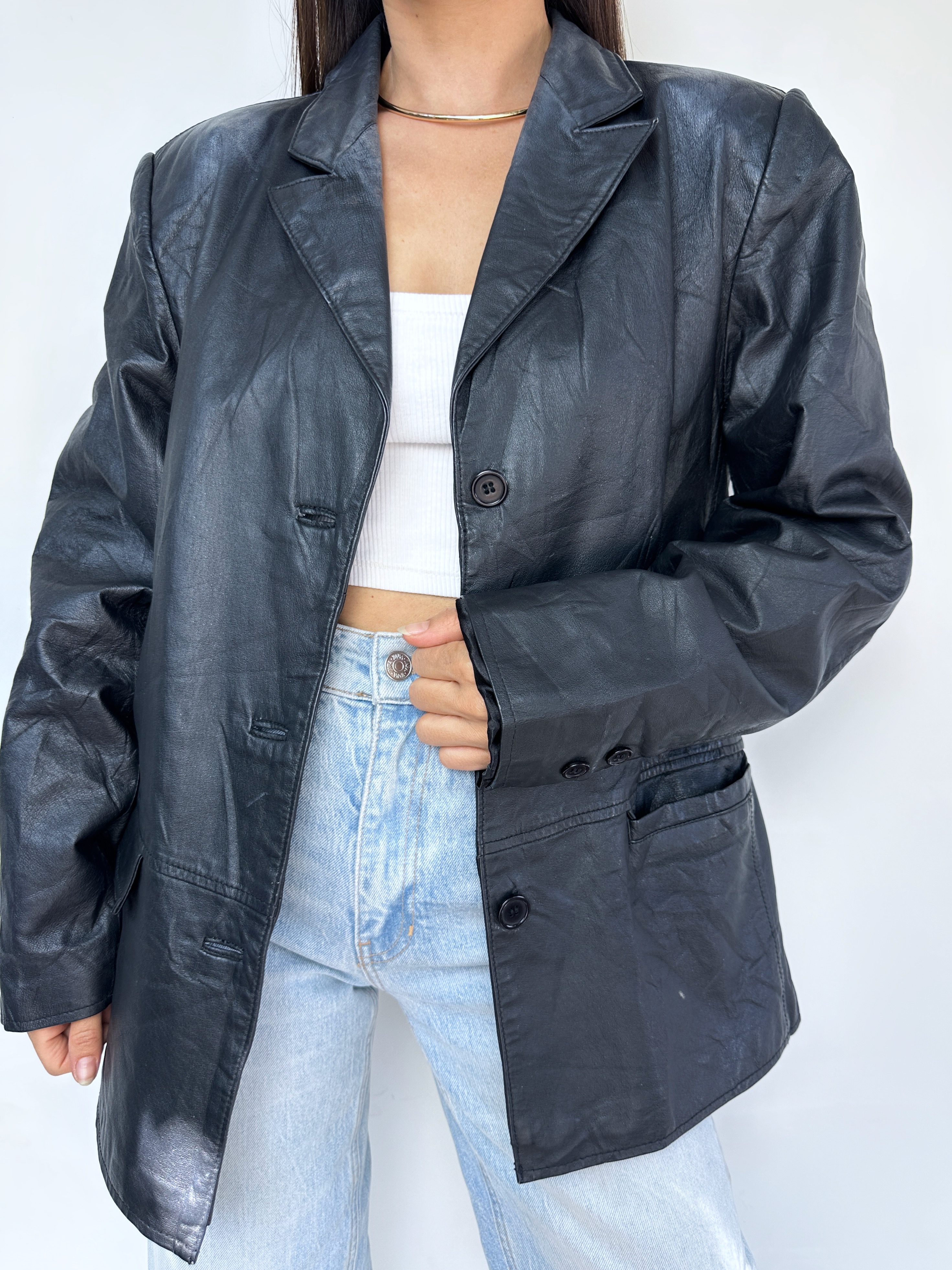 CHAQUETA CUERO VINTAGE I L  2