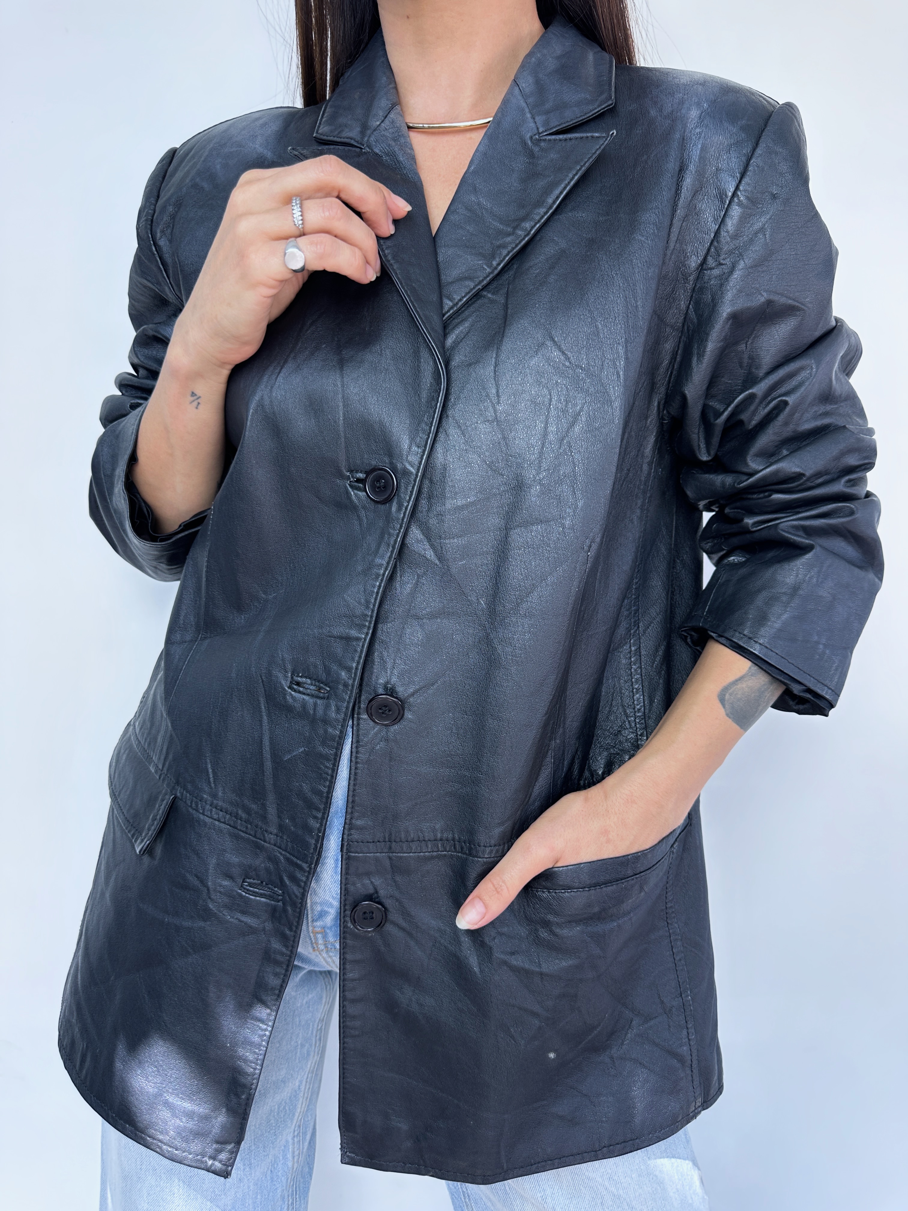 CHAQUETA CUERO VINTAGE I L  1