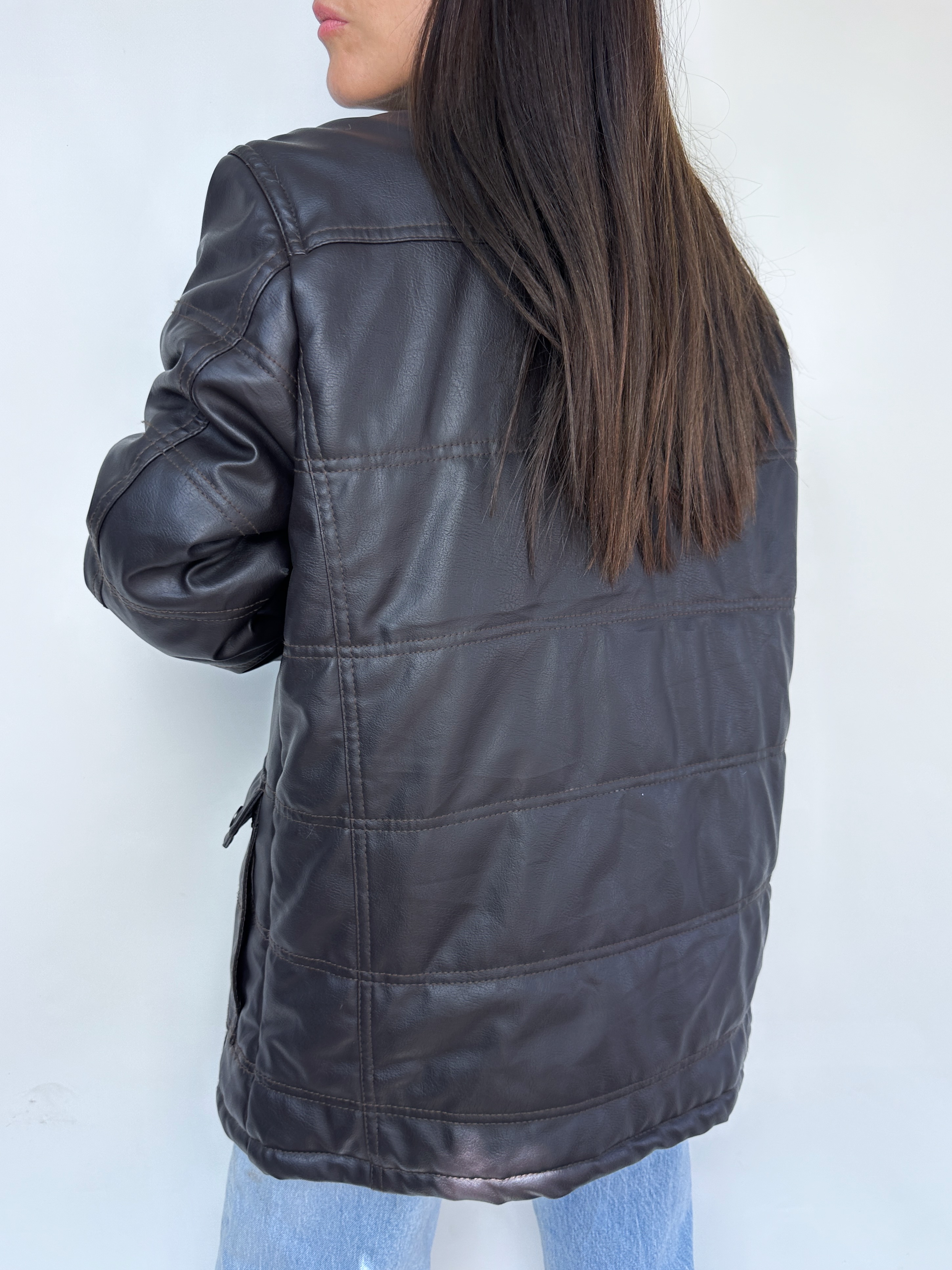 CHAQUETA CUERO CHOCOLATE I L-XL  7