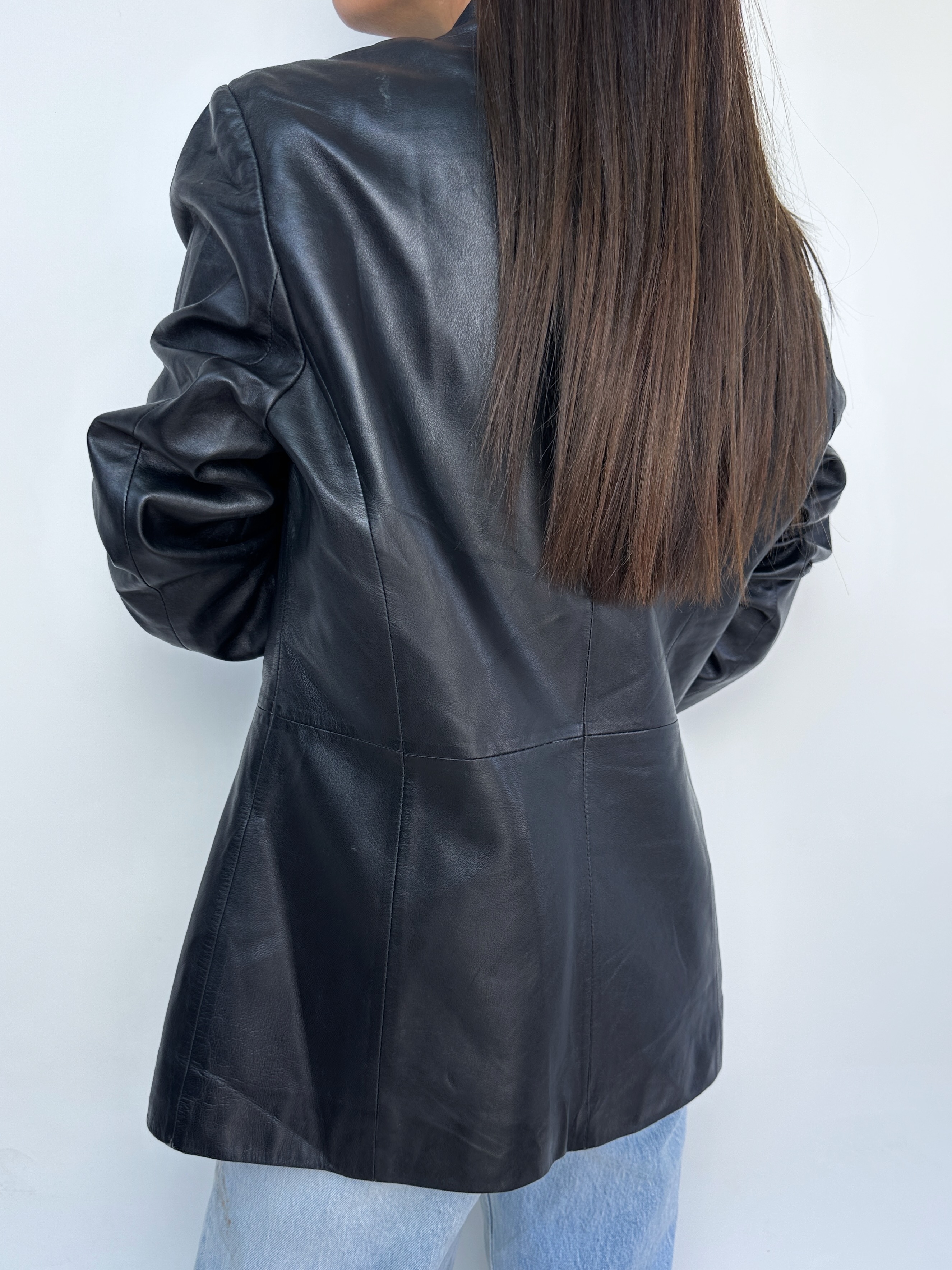 CHAQUETA CUERO NEGRA I S-M  7