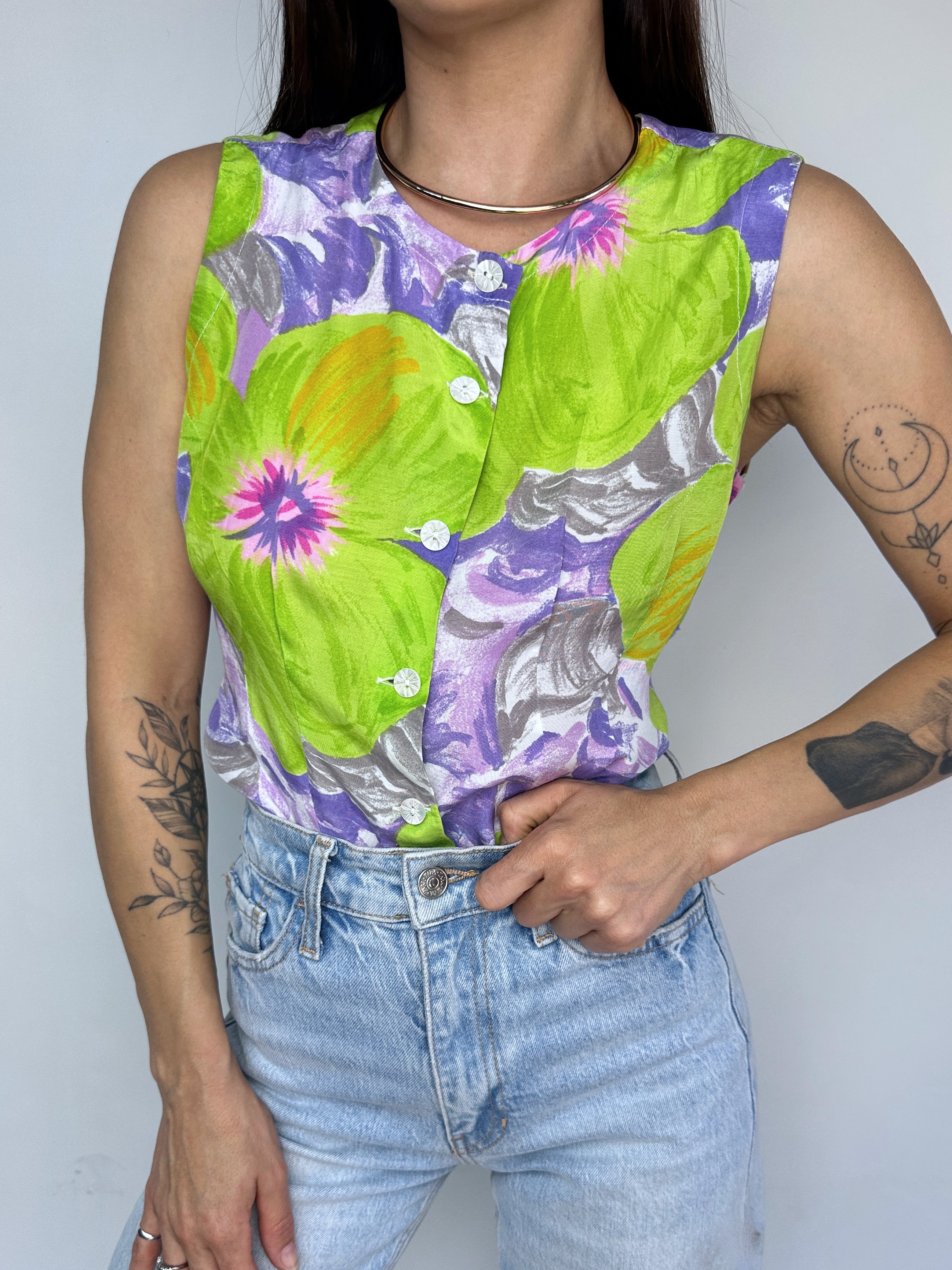 BLUSA FLORAL VINTAGE I S 2
