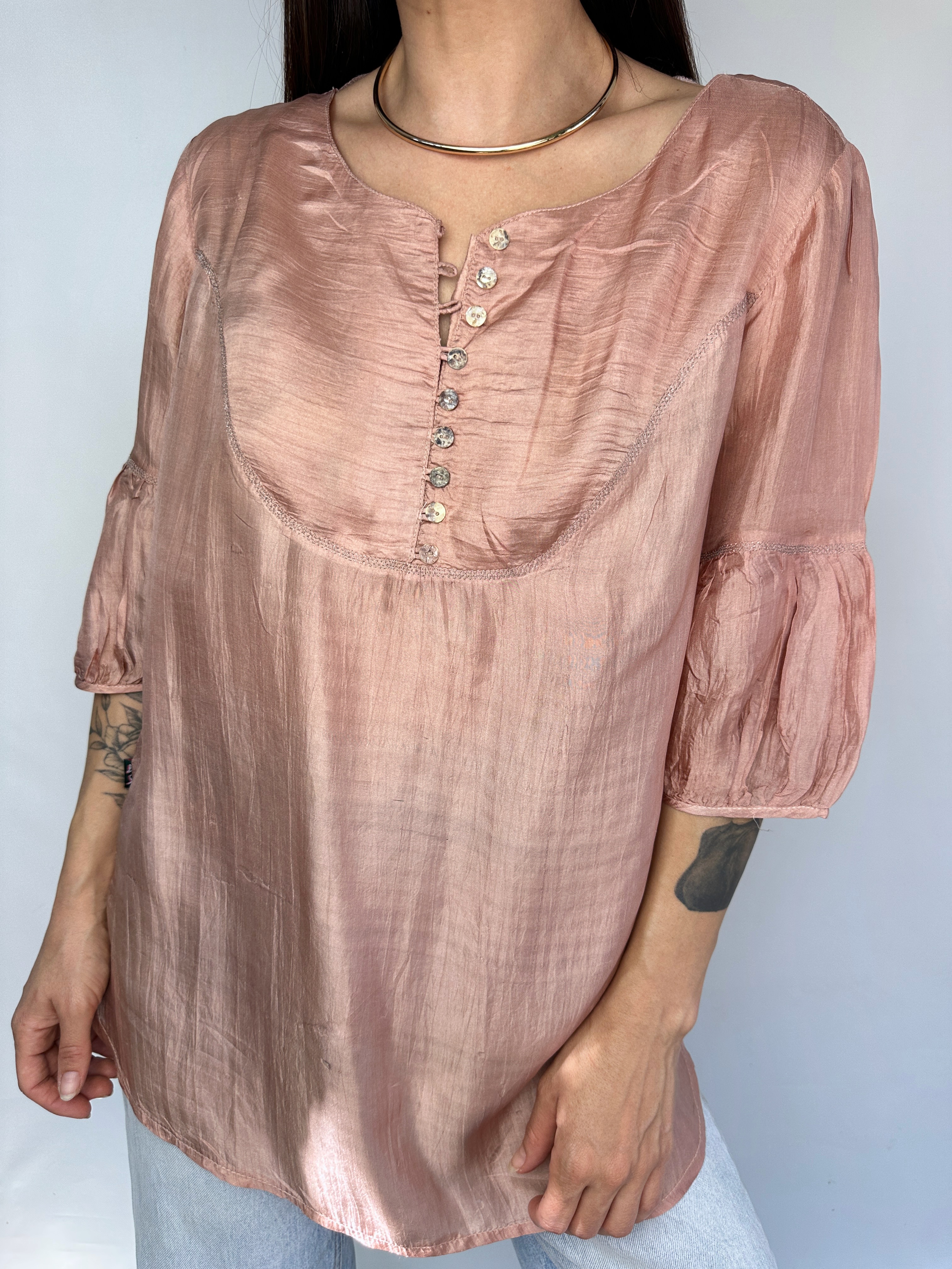 POLERA SEDA COBRE I L 3