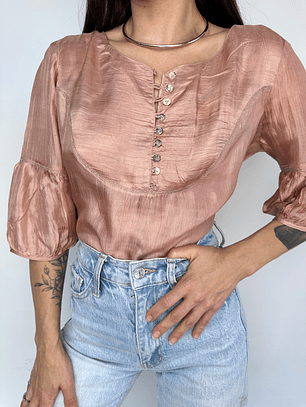 POLERA SEDA COBRE I M-L