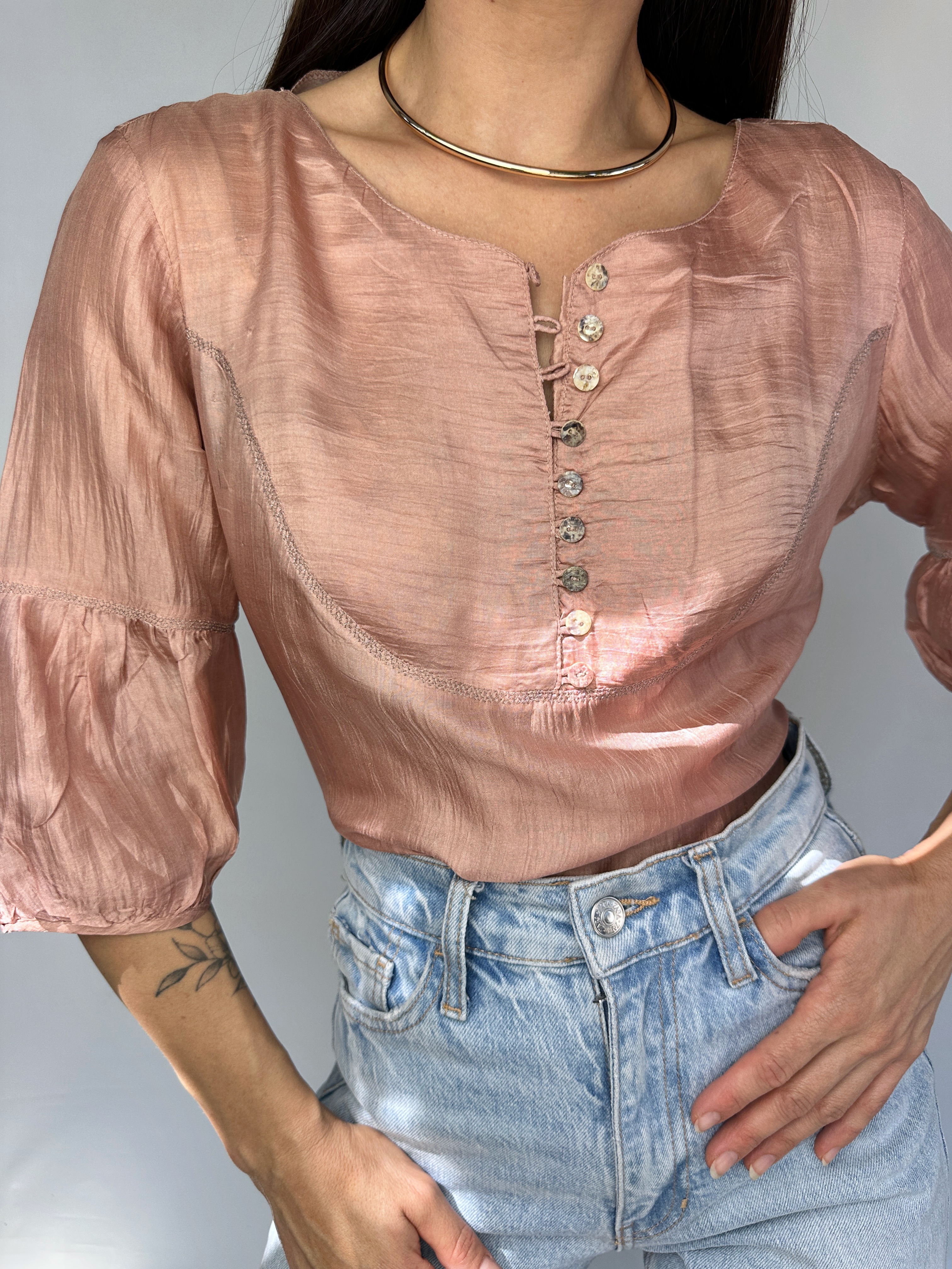 POLERA SEDA COBRE I L 4