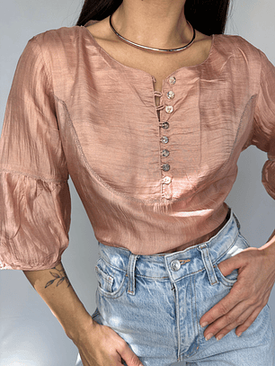 POLERA SEDA COBRE I M-L