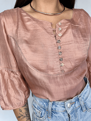 POLERA SEDA COBRE I L