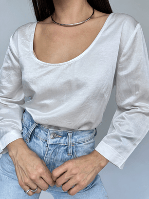 POLERA BLANCA MARFIL I M-L