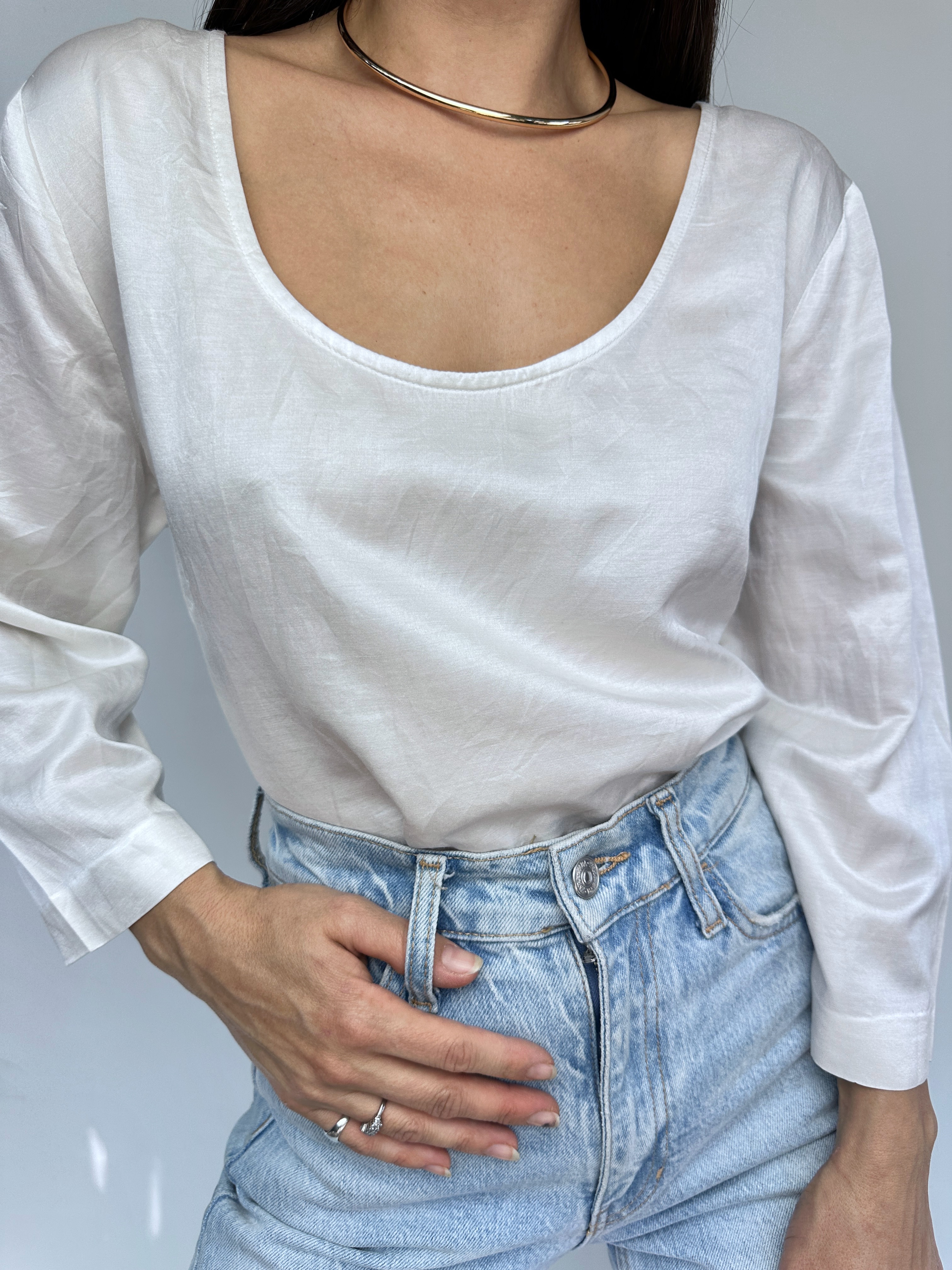 POLERA BLANCA MARFIL I M-L 1