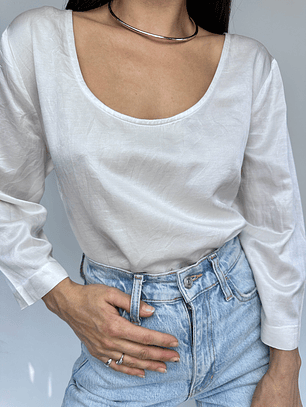 POLERA BLANCA MARFIL I M-L