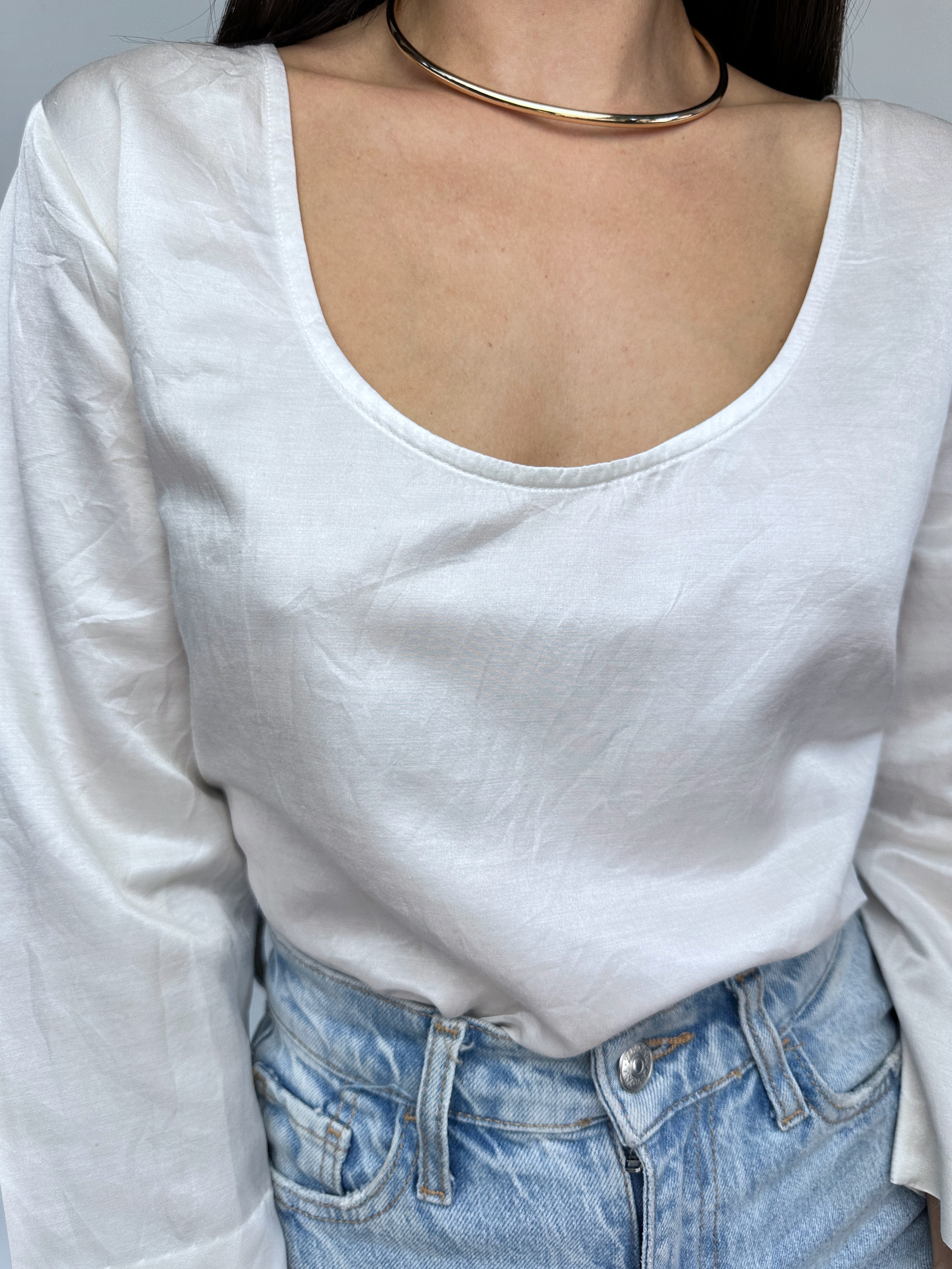 POLERA BLANCA MARFIL I M-L 5